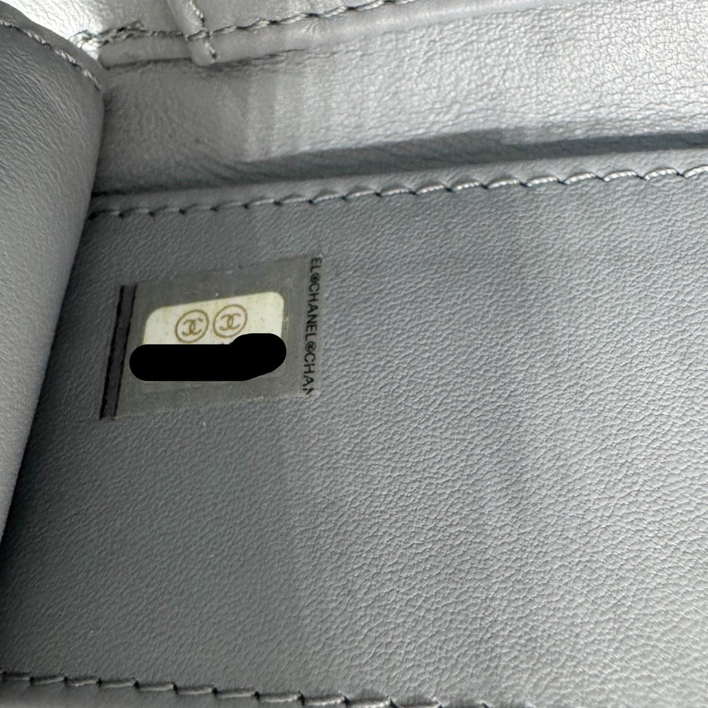 CHANEL Vanity Case Filigree CC Large Caviar Quilted Shoulder Bag Grey
