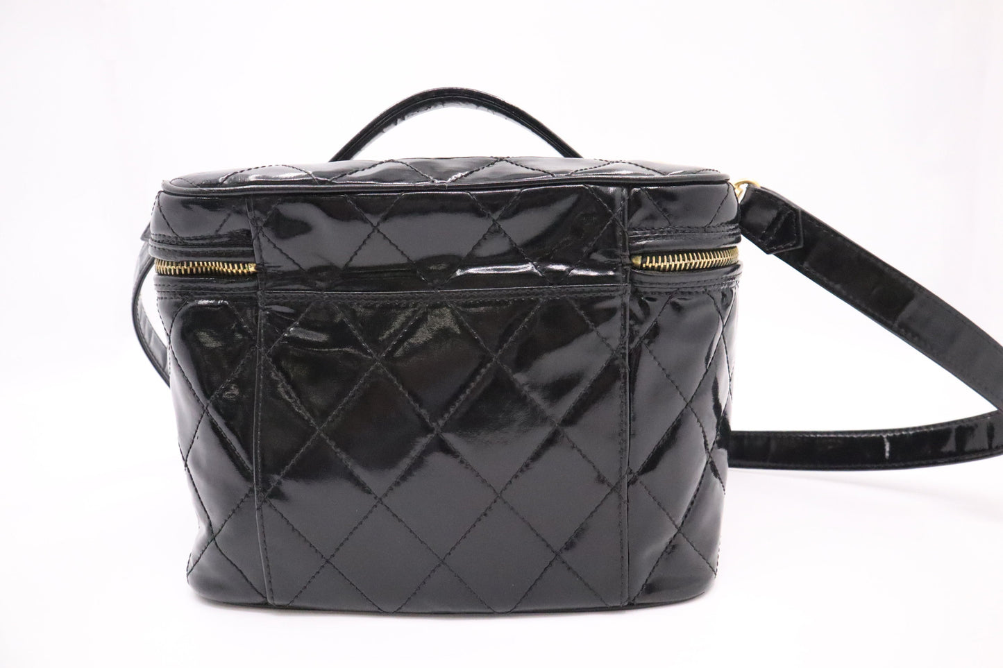 Chanel Vanity in Black Patent Leather