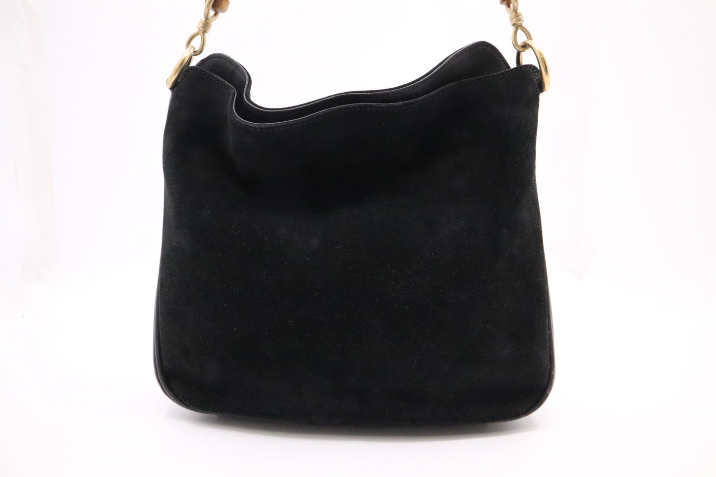 Gucci Shoulder Bag in Black Leather and Suede
