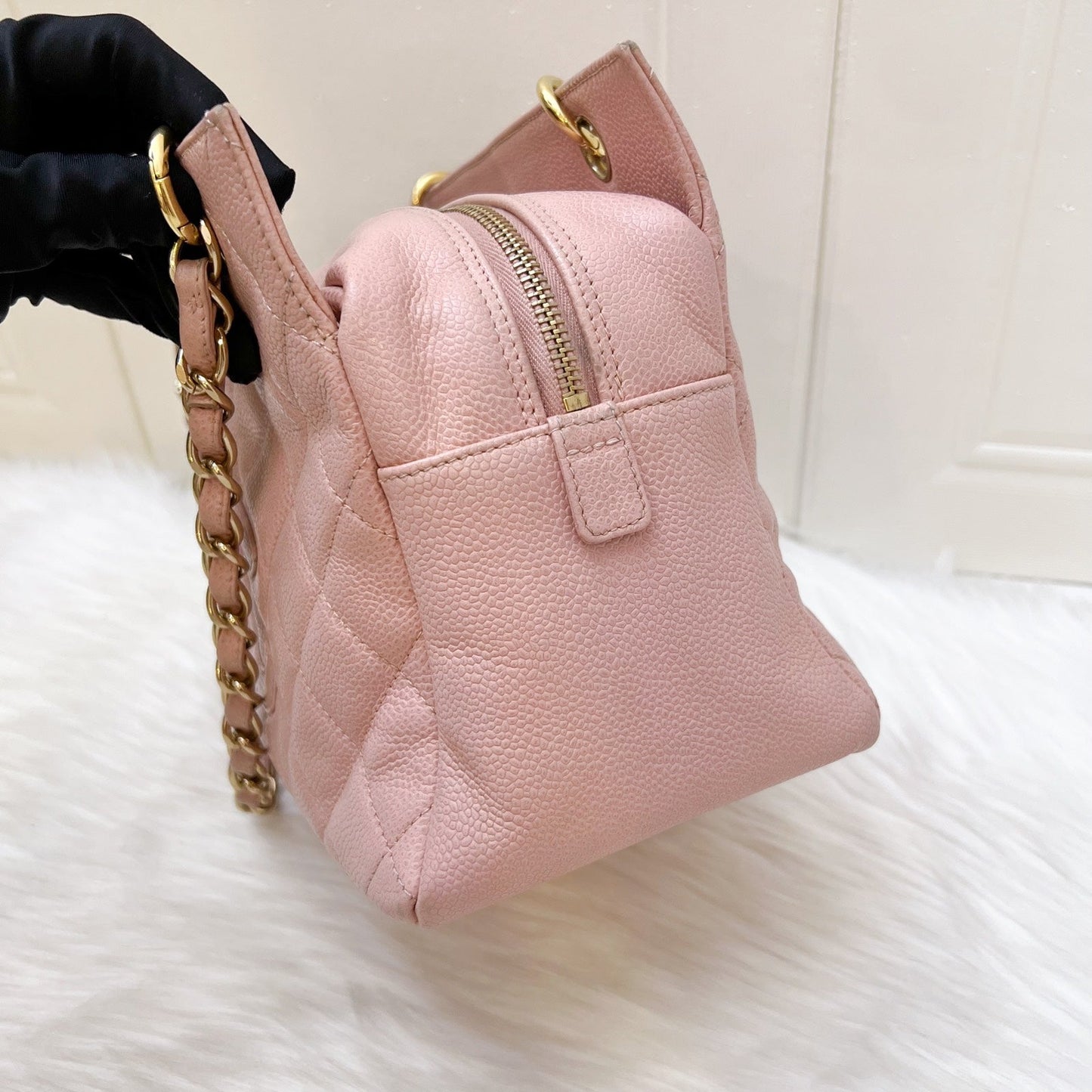Chanel Petite Timeless Tote PTT in Sakura Pink Caviar and GHW