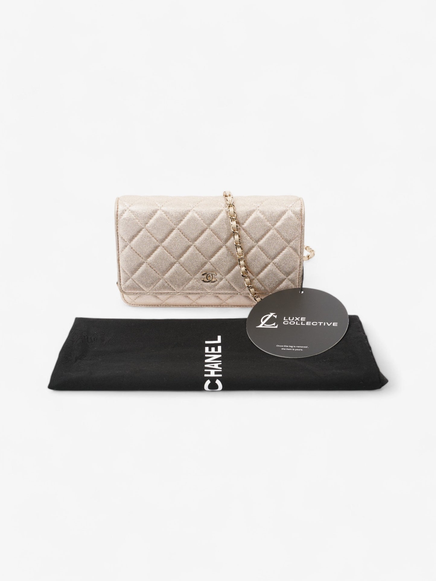 Chanel Wallet On Chain Light Gold Lambskin Leather