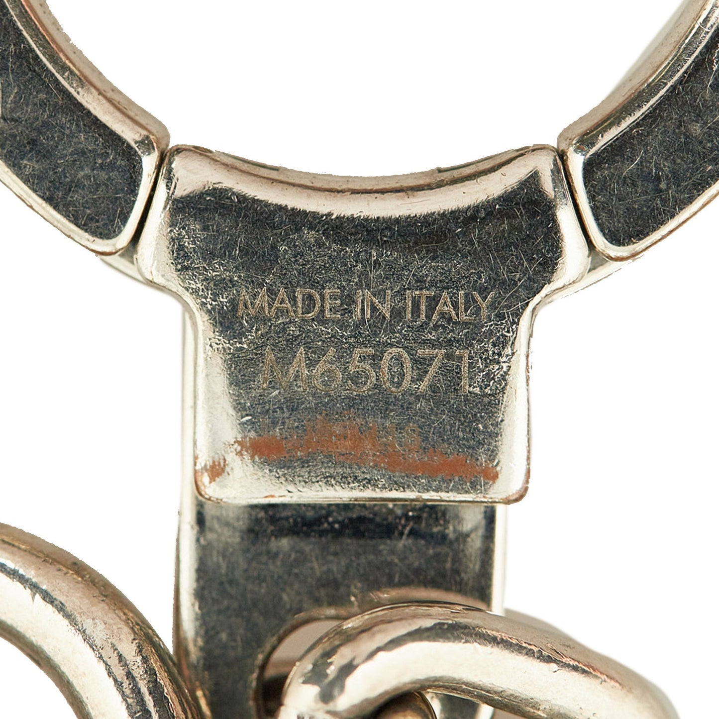Silver Louis Vuitton LV Initials Key Holder