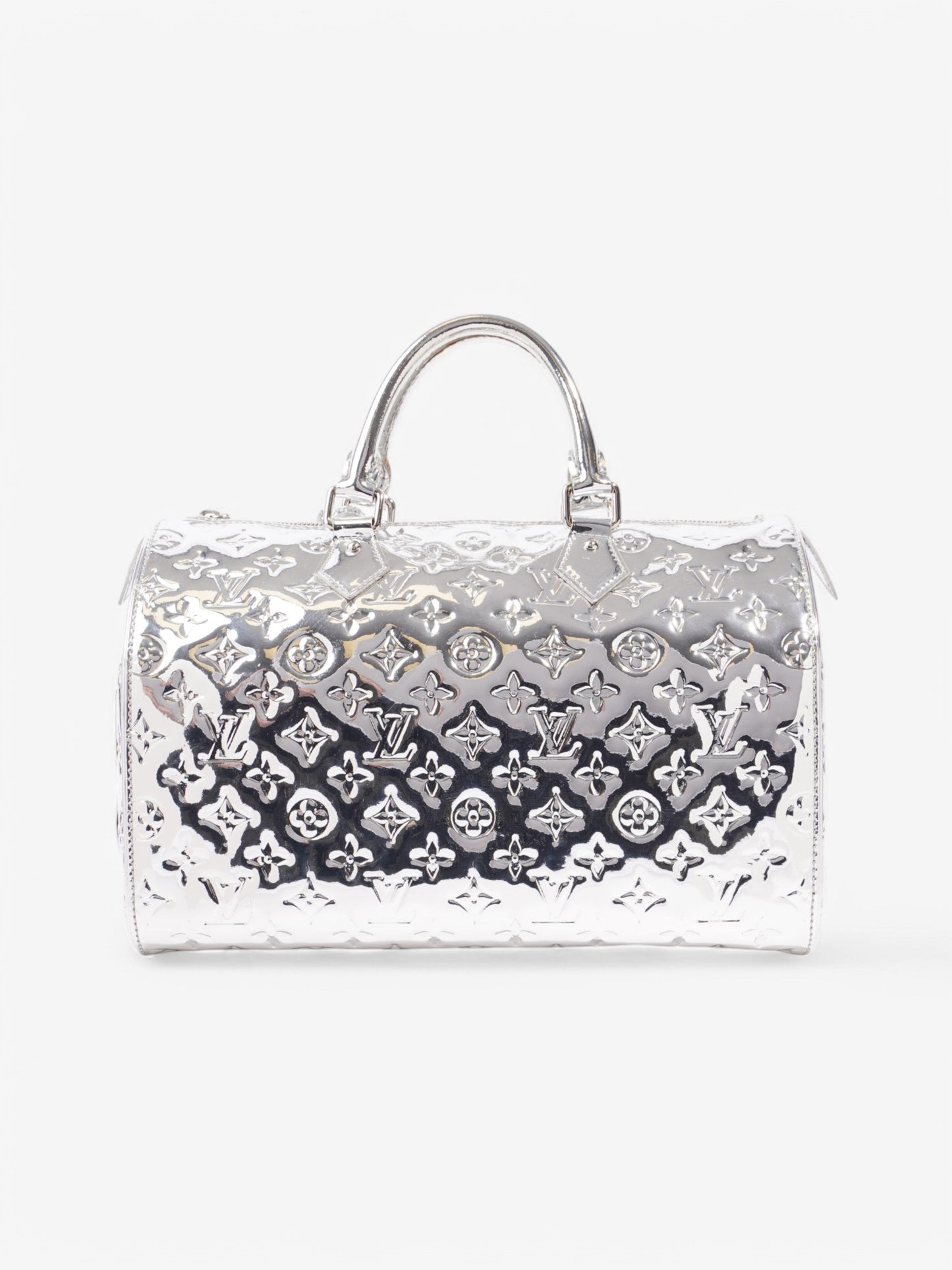 Louis Vuitton Miroir Speedy Silver Vinyl 35