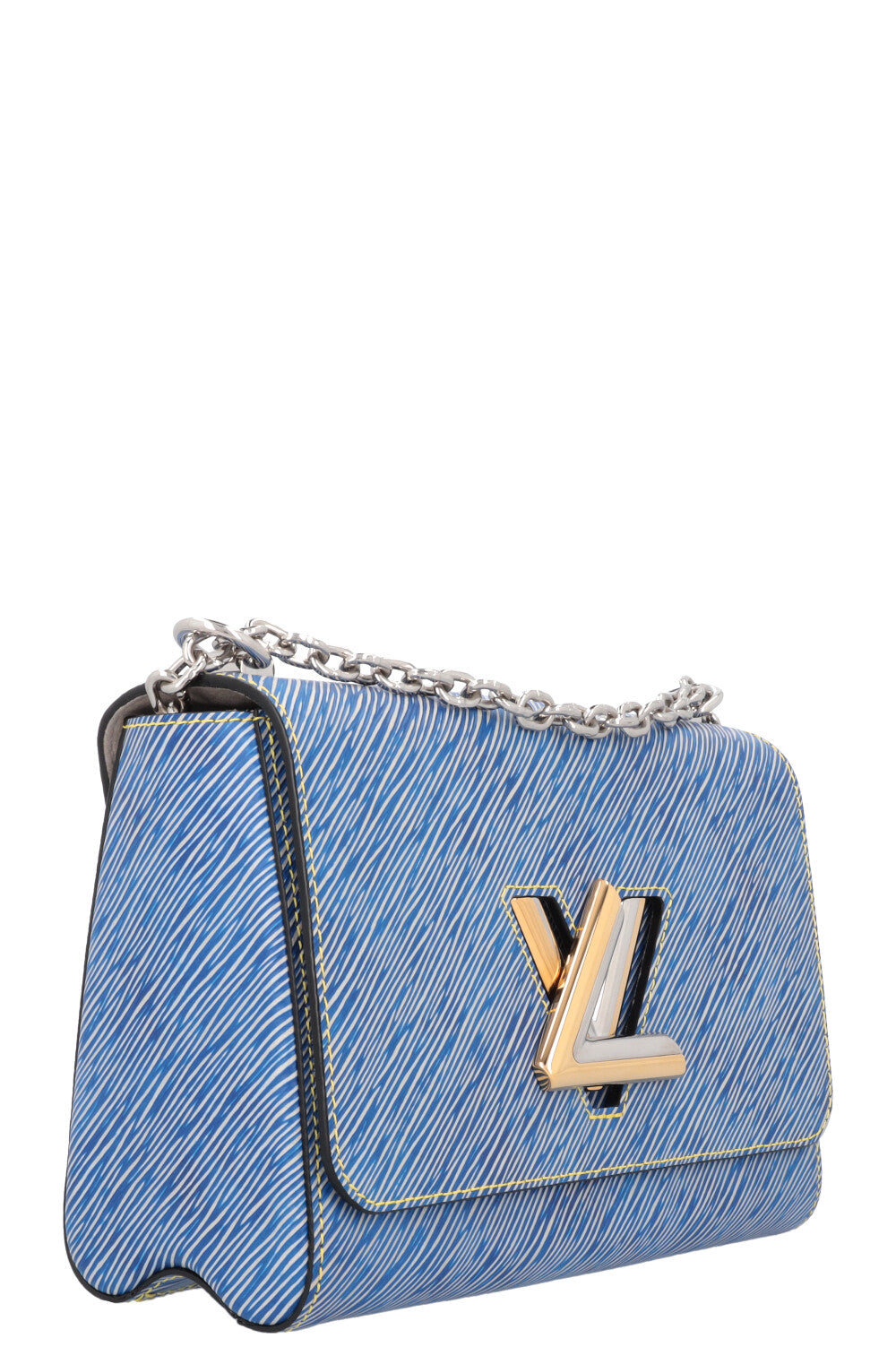 LOUIS VUITTON Twist MM Crossbody Bag Blue Epi