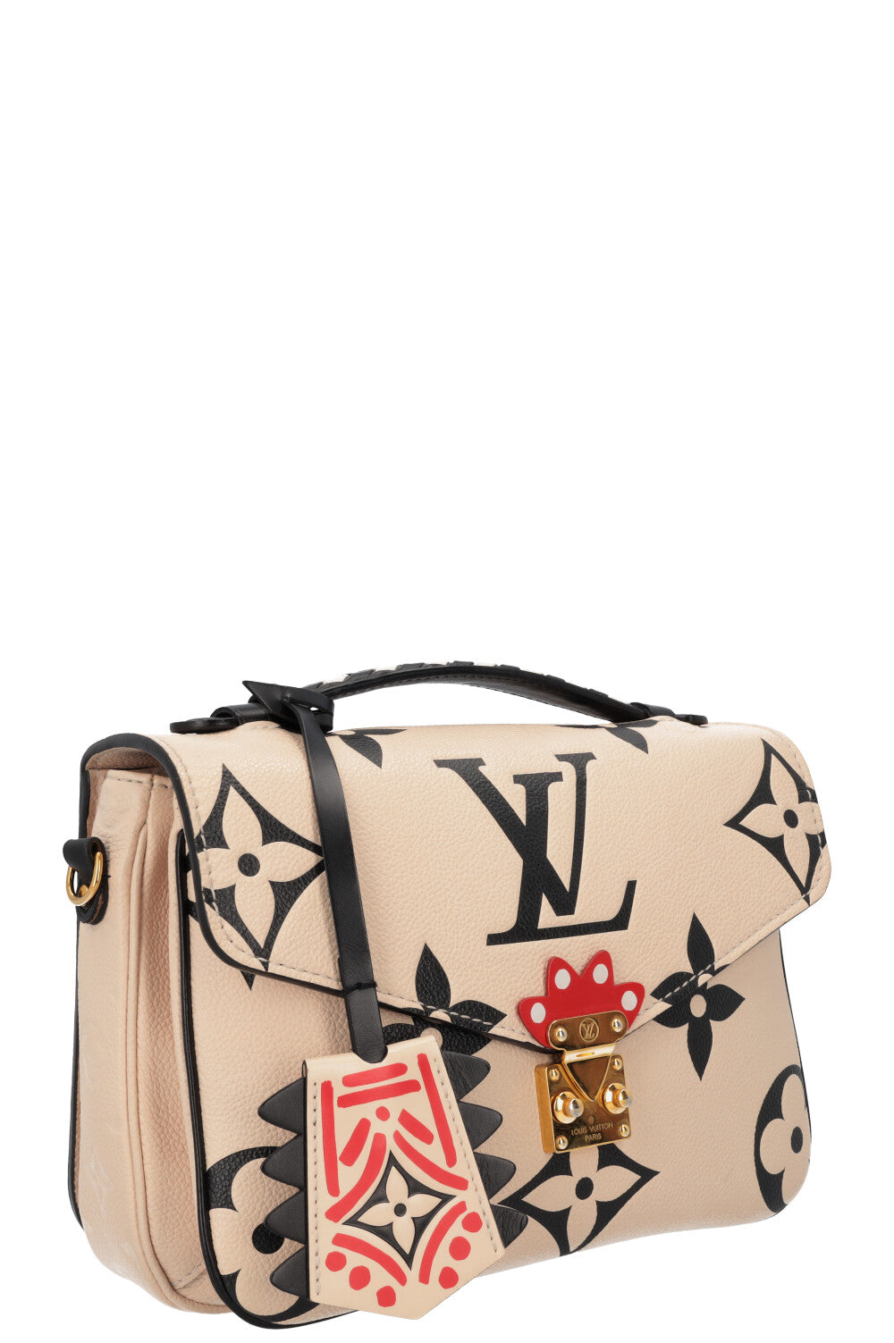 LOUIS VUITTON Empreinte MNG Giant Crafty Metis Pochette Bag Cream