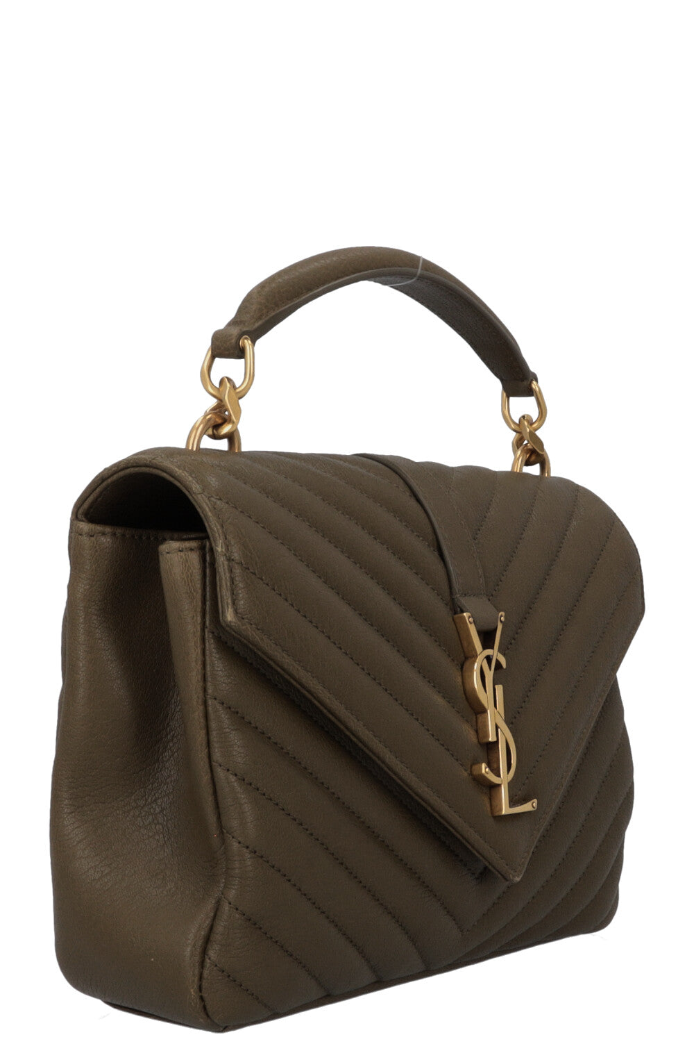 SAINT LAURENT College Bag Medium Green