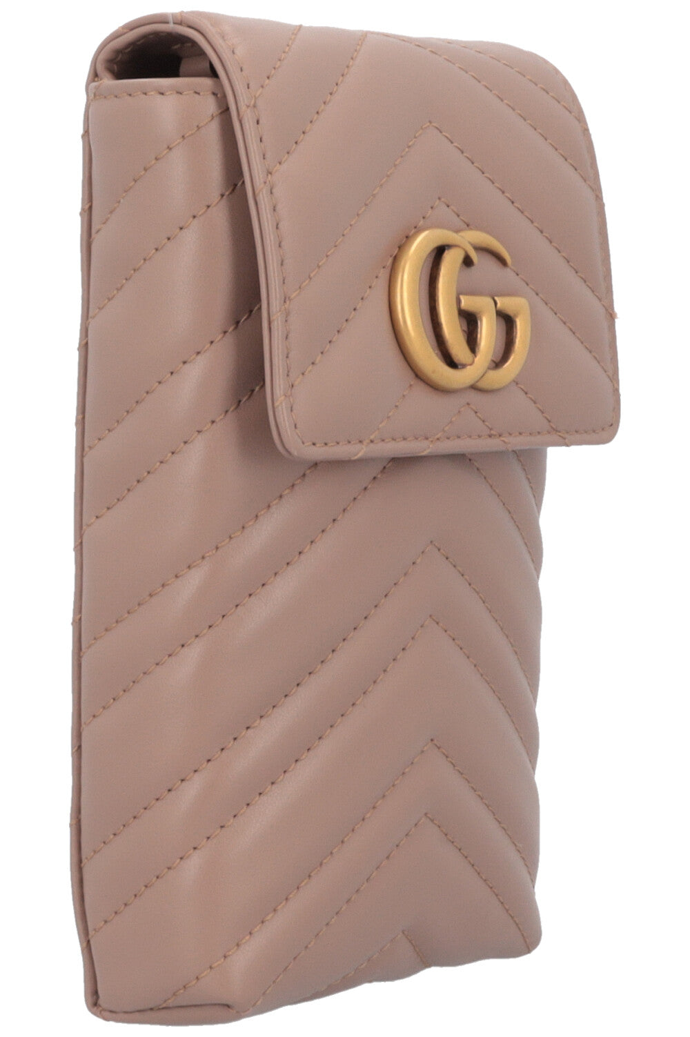 GUCCI Mini Marmont Quilted Crossbody Bag Nude