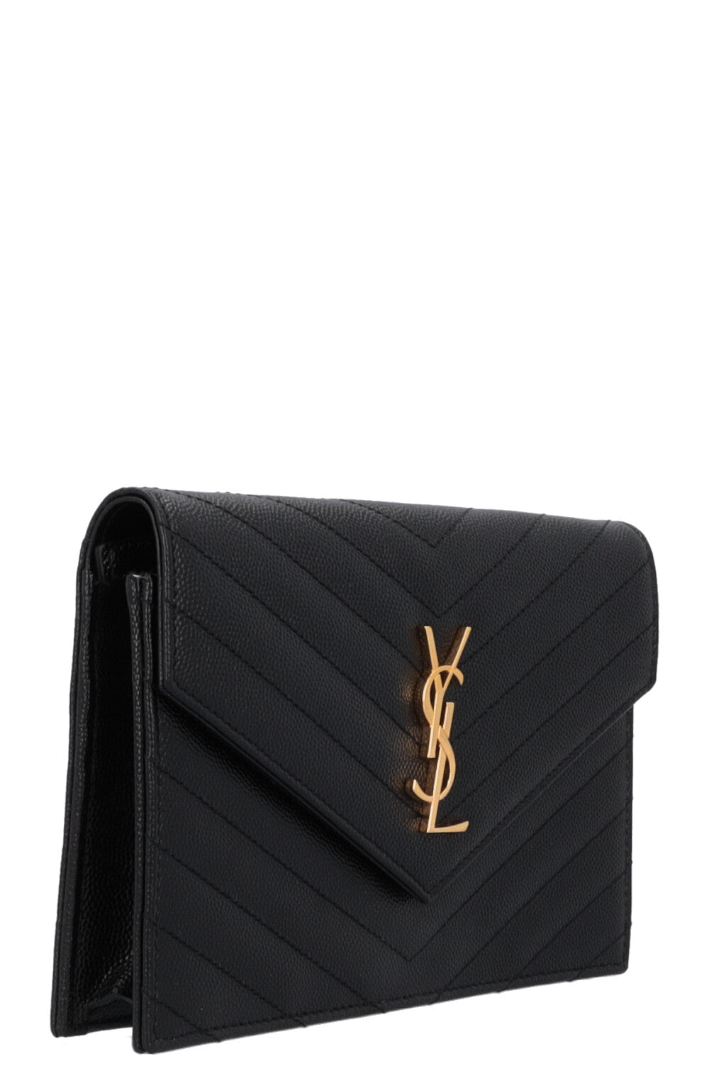 SAINT LAURENT Cassandre WOC Bag Leather Black