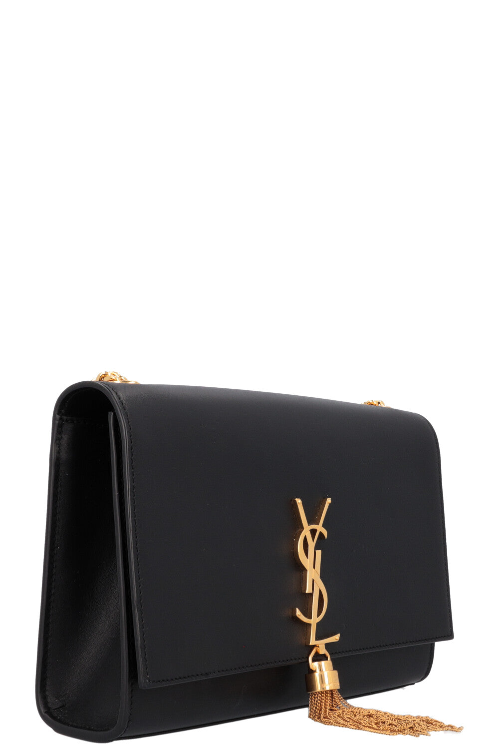 SAINT LAURENT Medium Kate Tassel Leather Black Gold