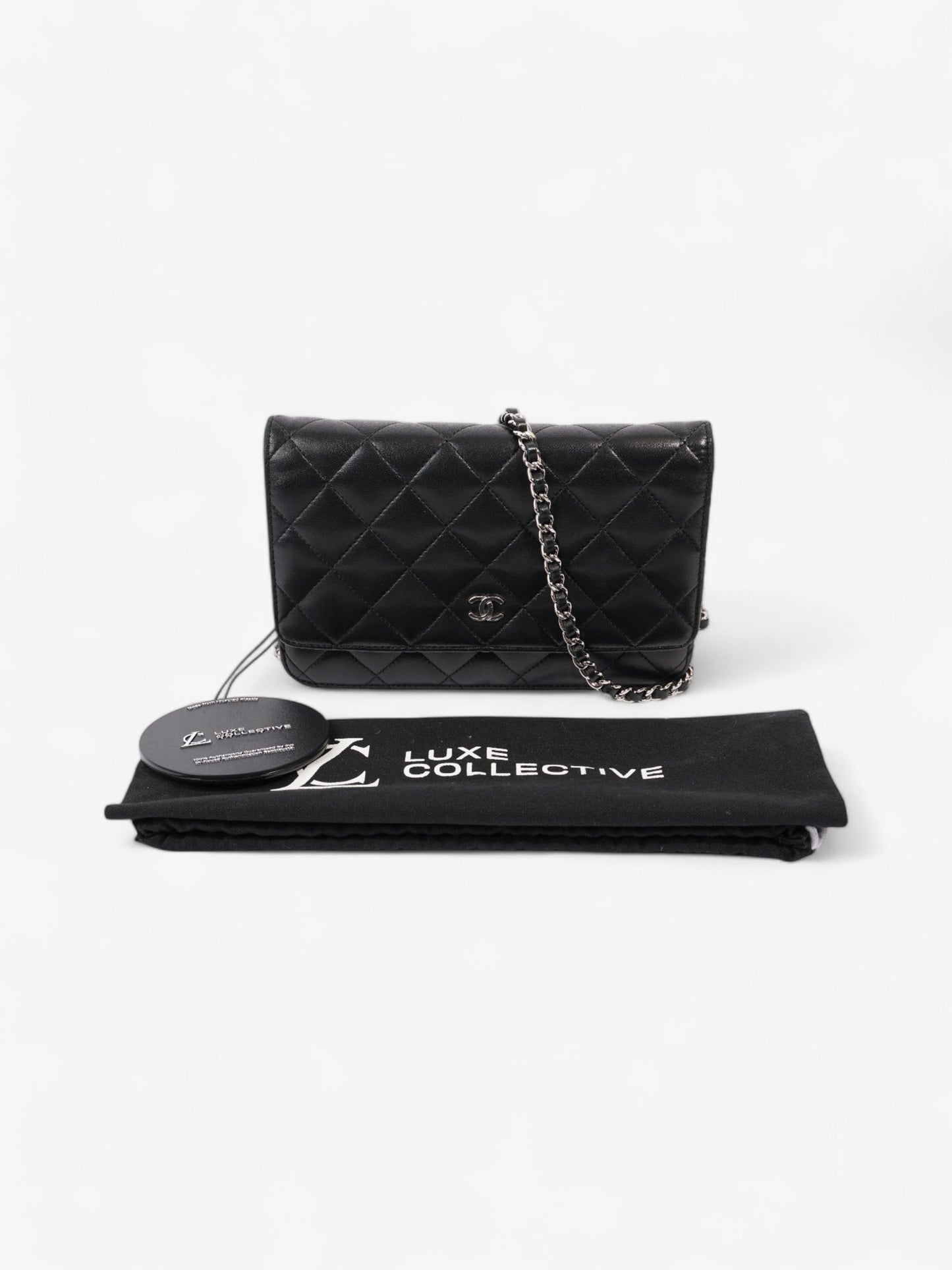 Chanel Wallet On Chain Black Lambskin Leather
