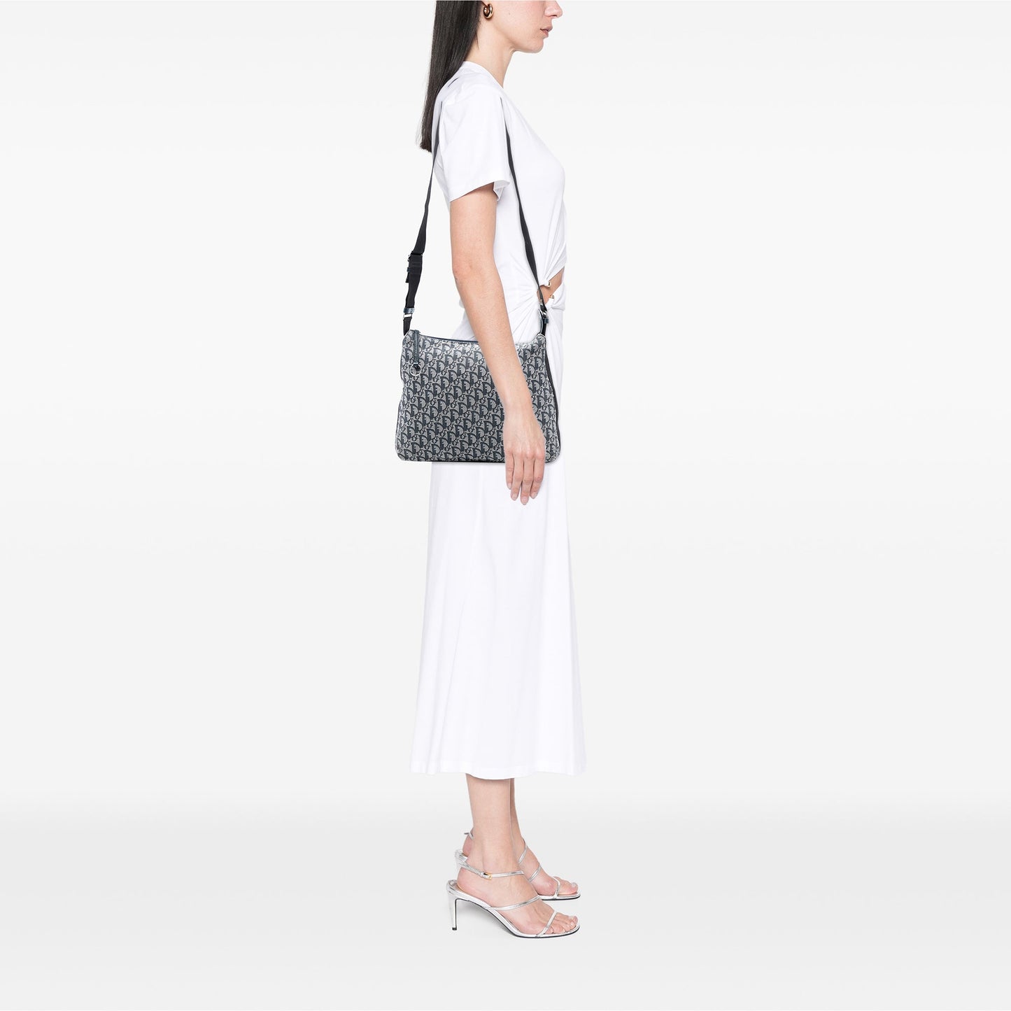 Blue Dior Diorissimo Trotter Canvas Crossbody