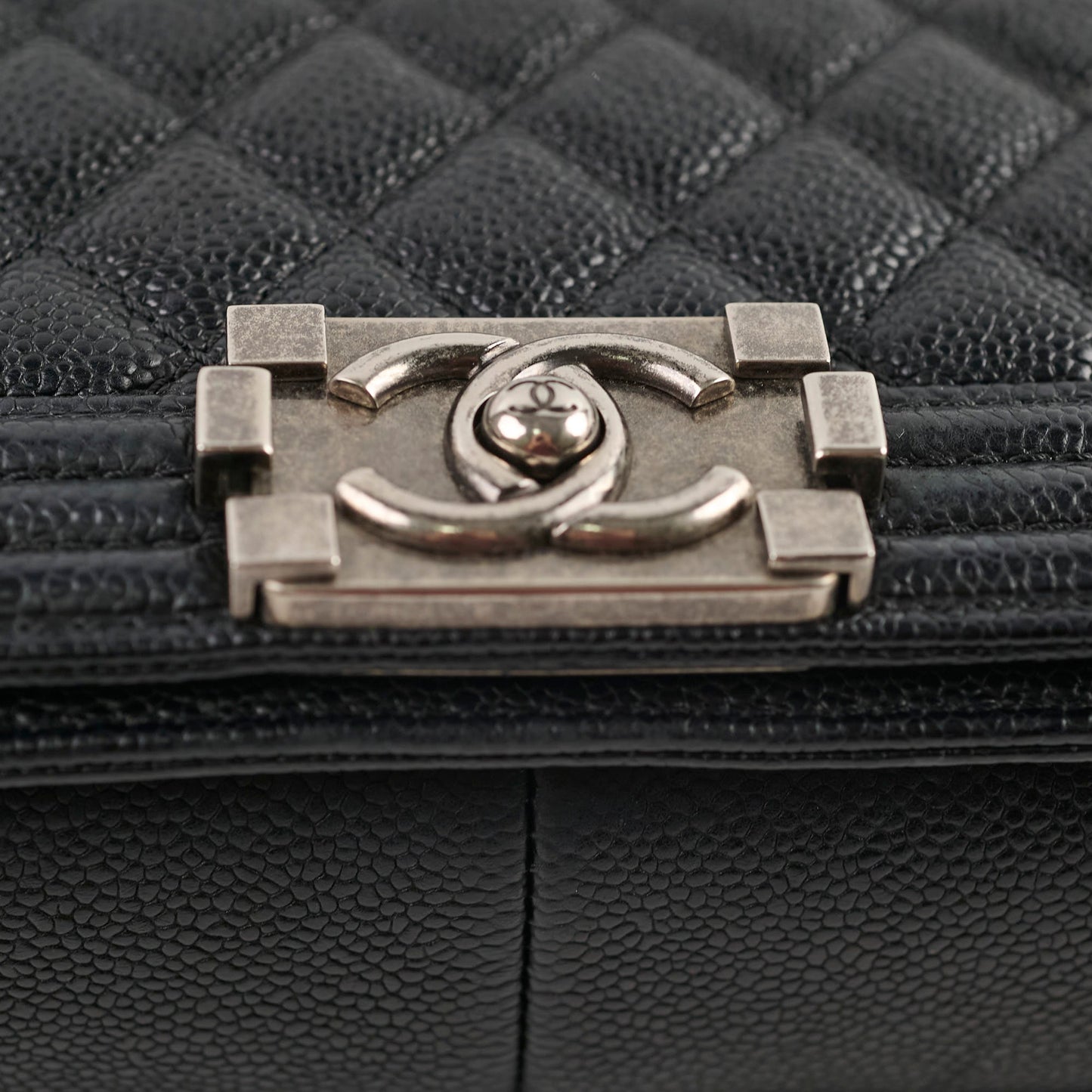 Chanel Old Medium Caviar Boy Black HOLD