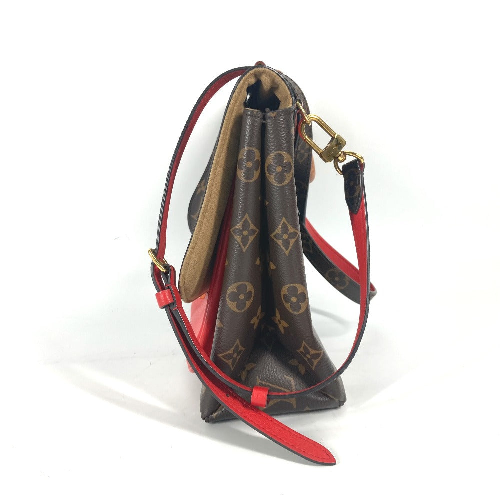 LOUIS VUITTON Handbag Monogram canvas, leather Red Monogram Marignan Women