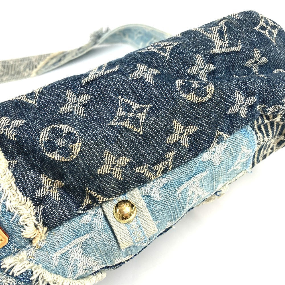 LOUIS VUITTON Shoulder Bag M95374 Monogram denim canvas blue Monogram denim Patchwork Posty