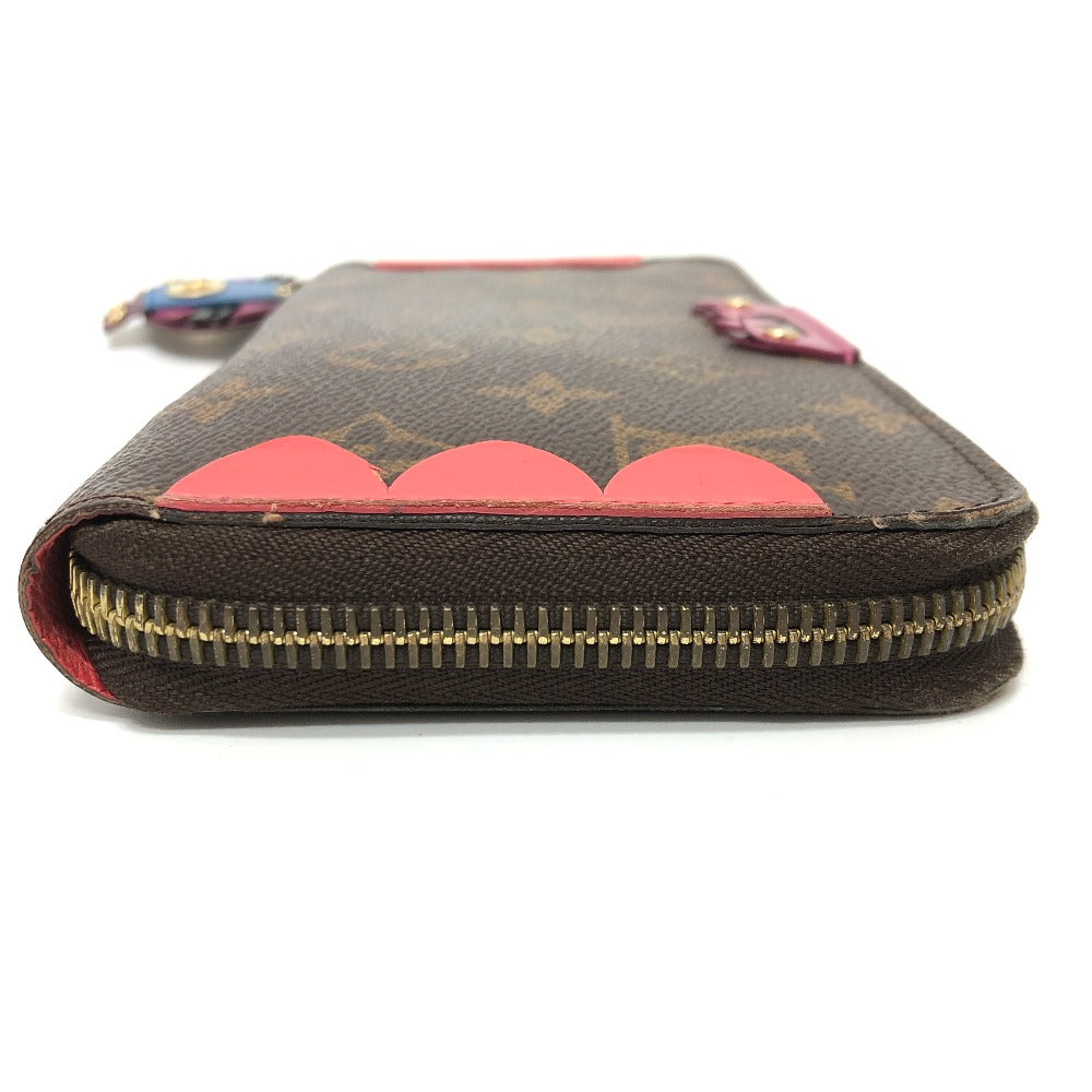 LOUIS VUITTON Long Wallet Purse M61364 Monogram canvas Brown / Red Monogram zippy wallet totem Women
