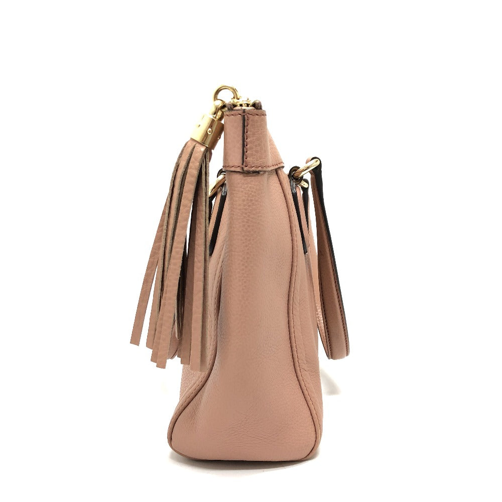 GUCCI Handbag 282307 leather pink beige Soho Interlocking G Women
