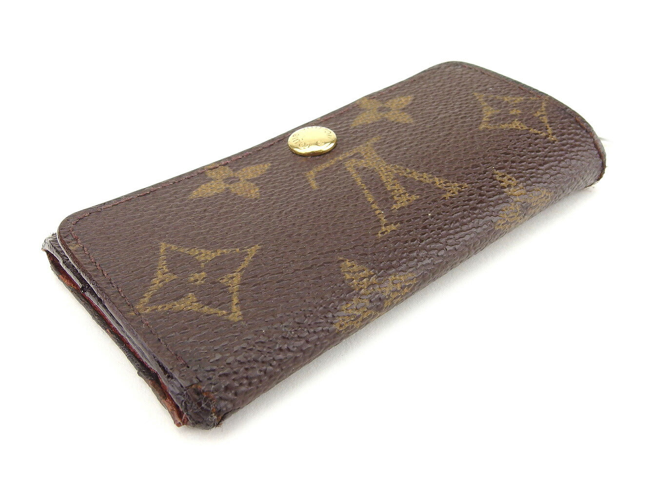 LOUIS VUITTON Key case Key holder M62631 Brown beige gold Multicles4