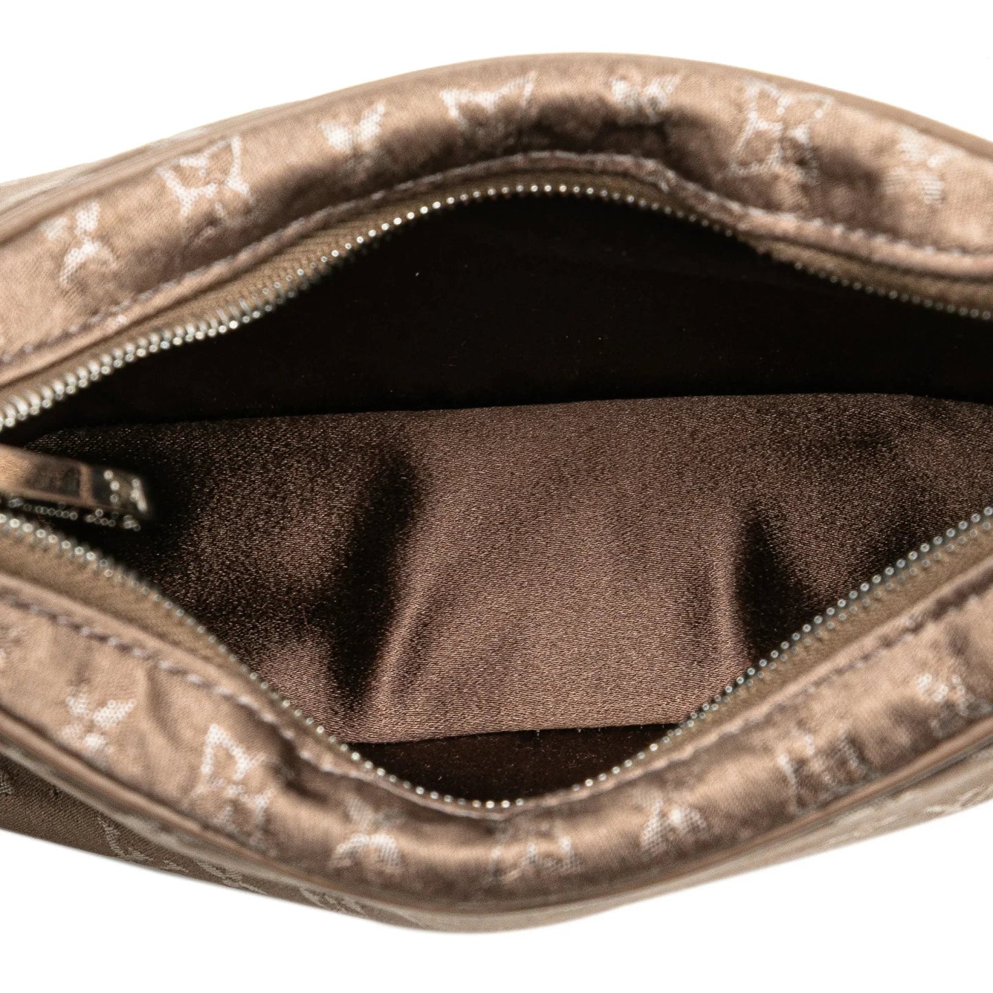 Brown Louis Vuitton Monogram Satin Mini Boulogne Shoulder Bag