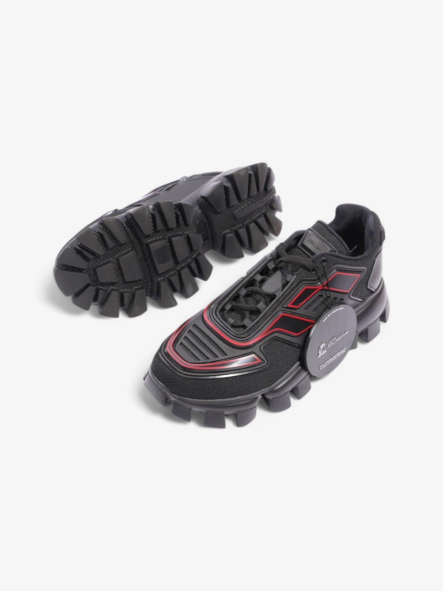 Prada Cloudbust Thunder Black / Red Mesh EU 41 UK 7