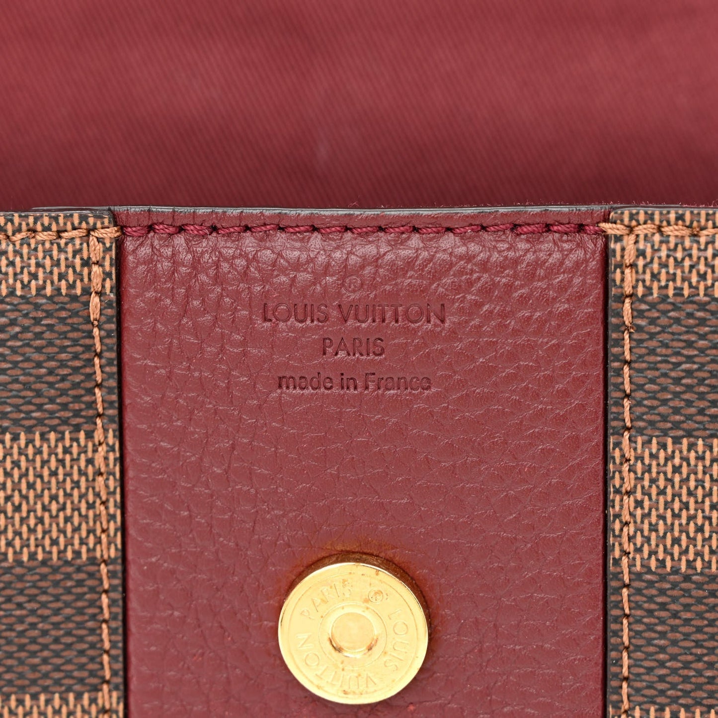 LOUIS VUITTON DAMIER EBENE BOND STREET SHOULDER BAG BORDEAUX