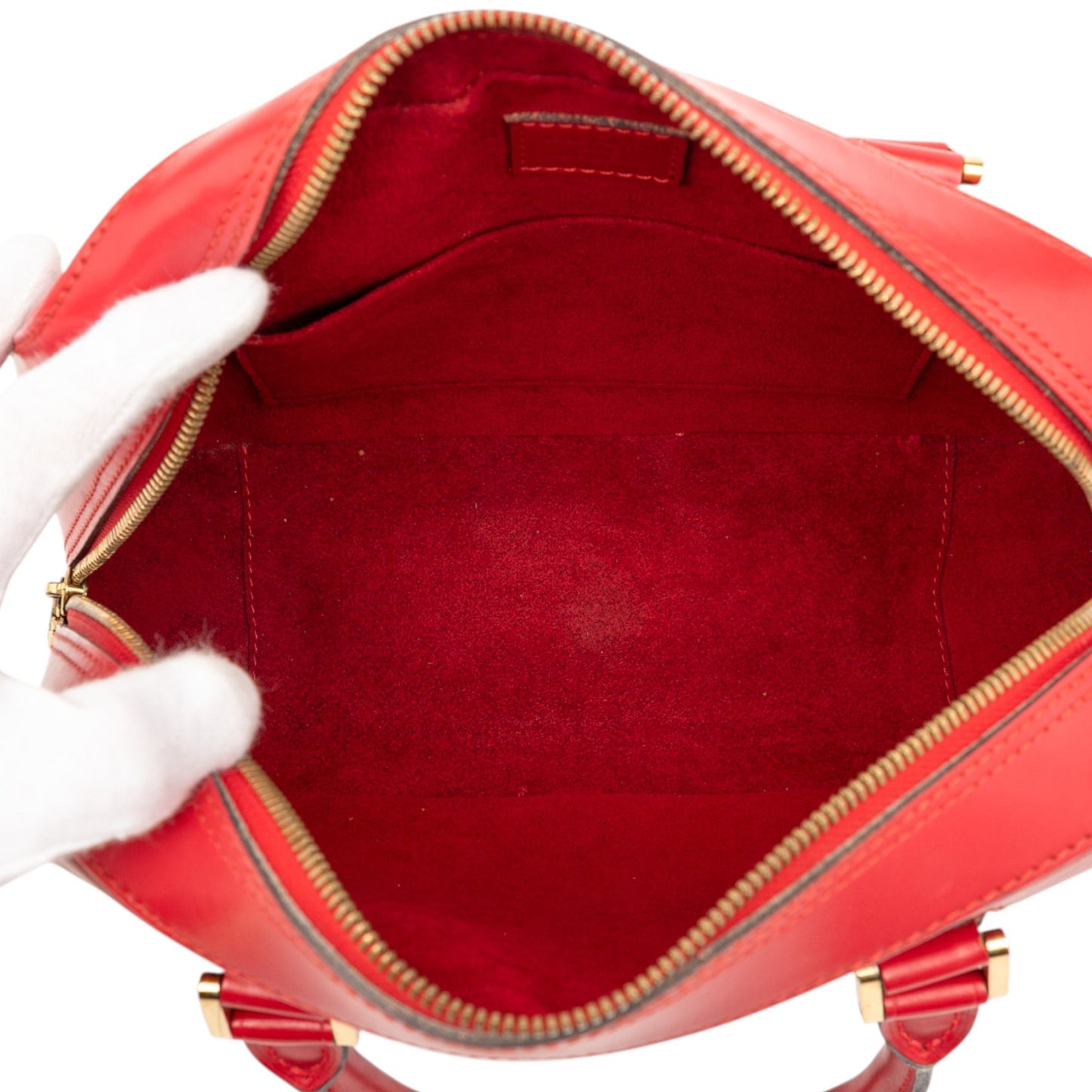 Red Louis Vuitton Epi Sablons Handbag