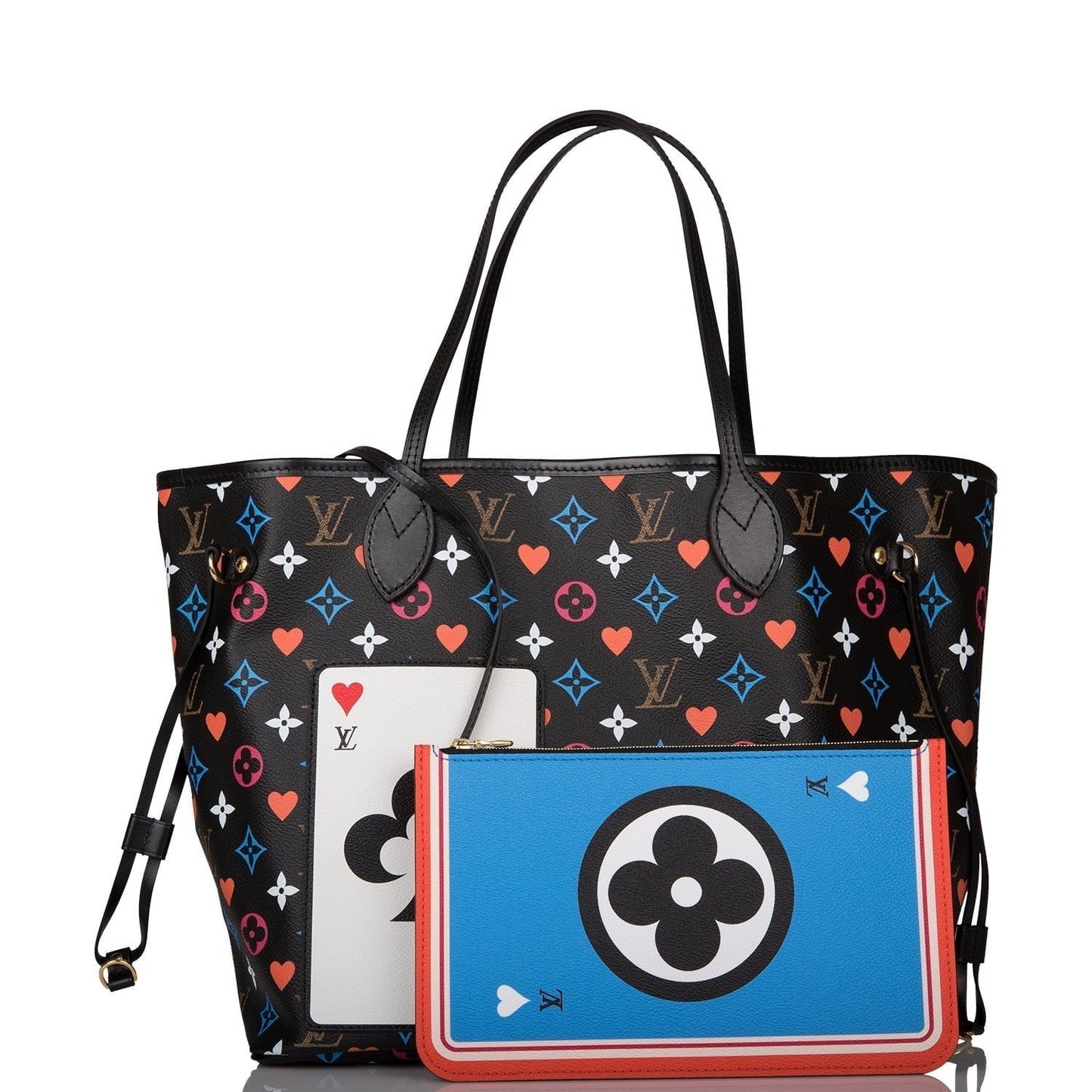 Louis Vuitton Black Game On Neverfull MM Tote
