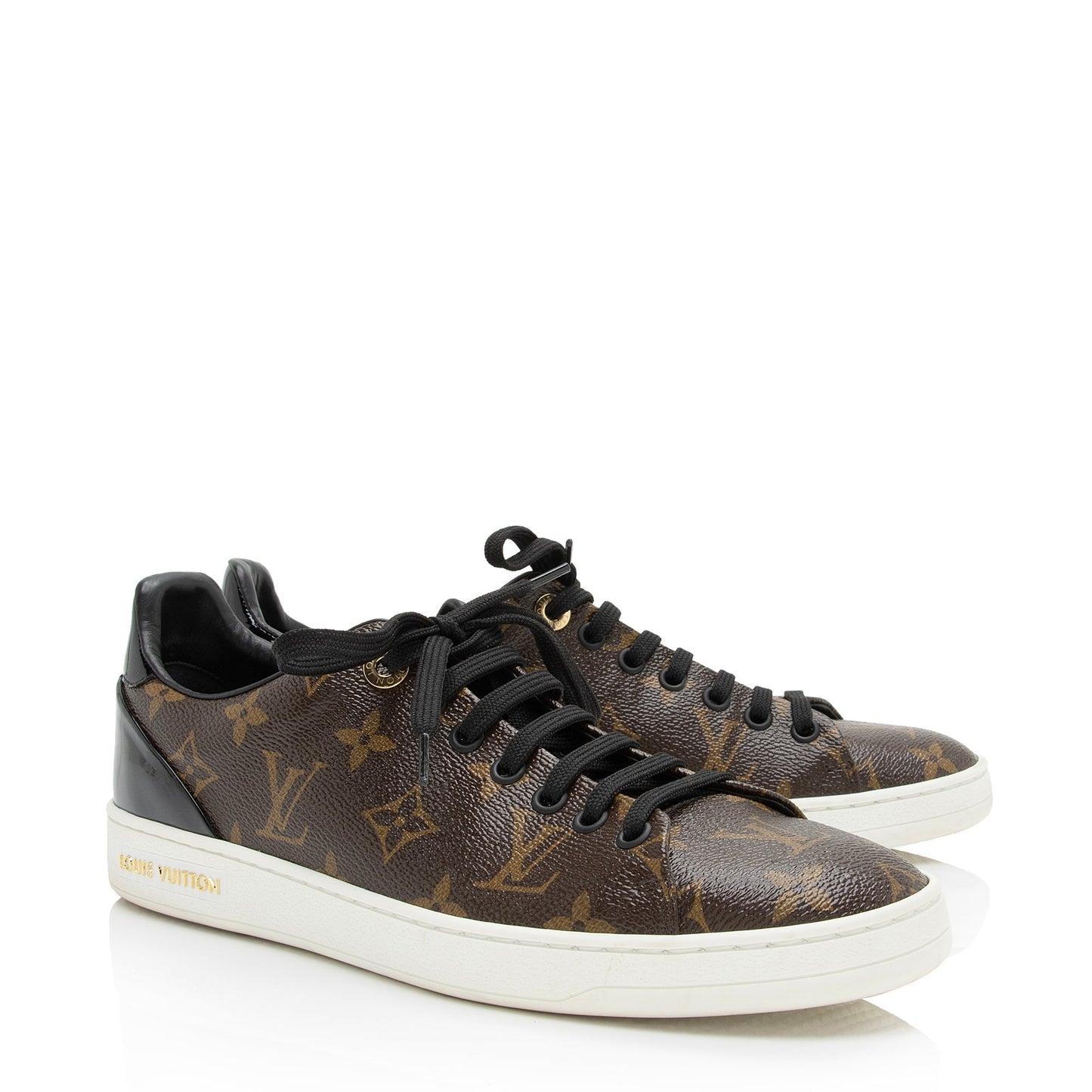 Louis Vuitton Monogram Canvas Patent Leather Front Row Sneakers - Size 8.5 / 38.5 (SHF-PPubqd)