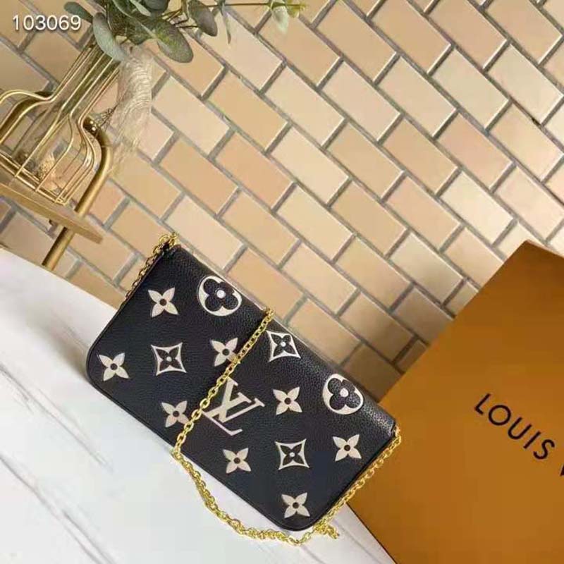Louis Vuitton Women Félicie Pochette Monogram Empreinte Embossed Supple Grained Cowhide Leather Clutch