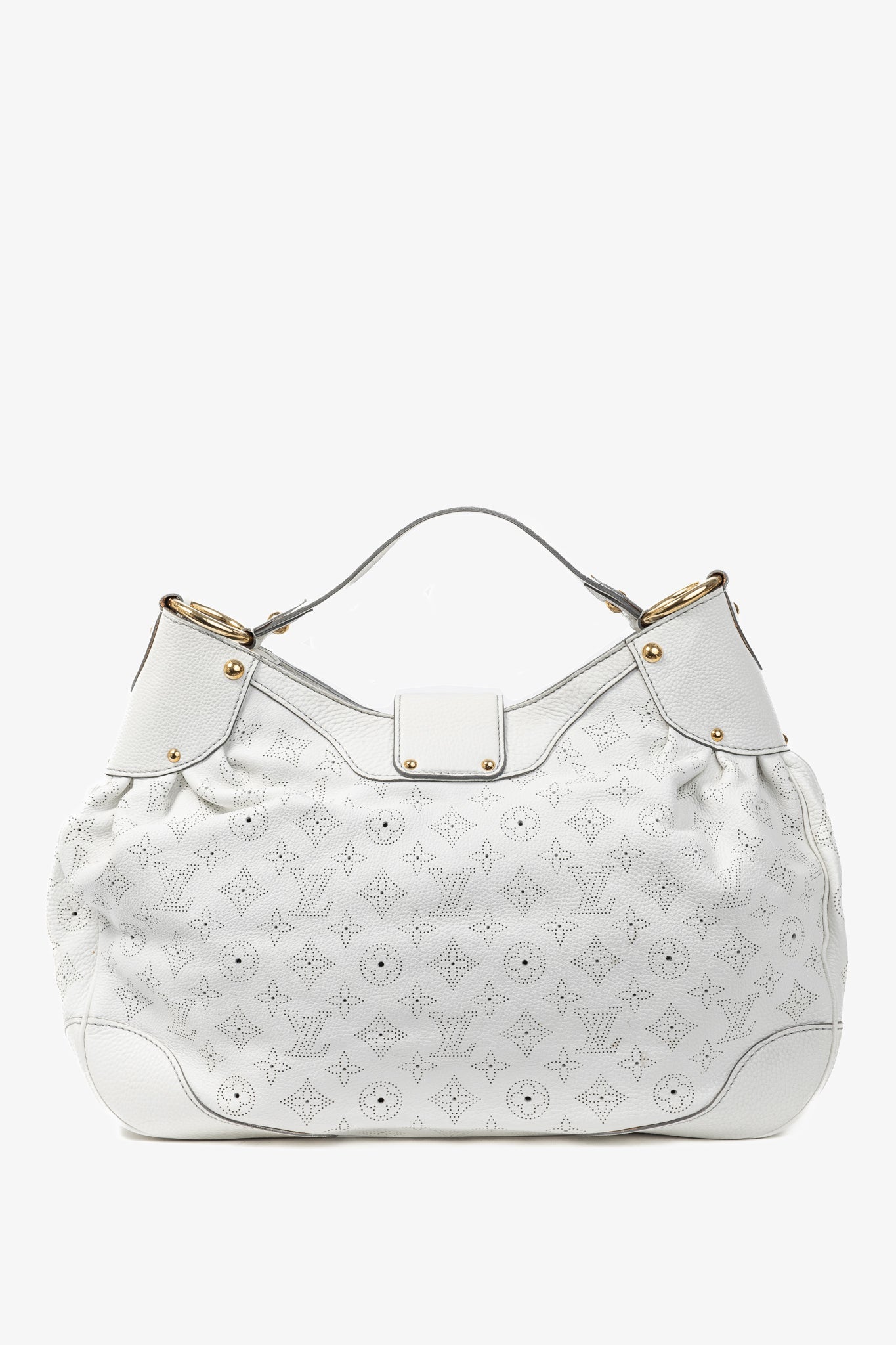 Louis Vuitton Solar GM White Mahina Perforated Leather Hobo