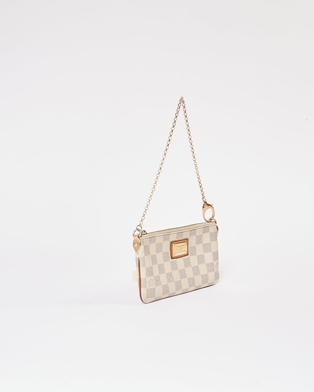 Louis Vuitton Damier Azur Canvas Pochette Chain Bag