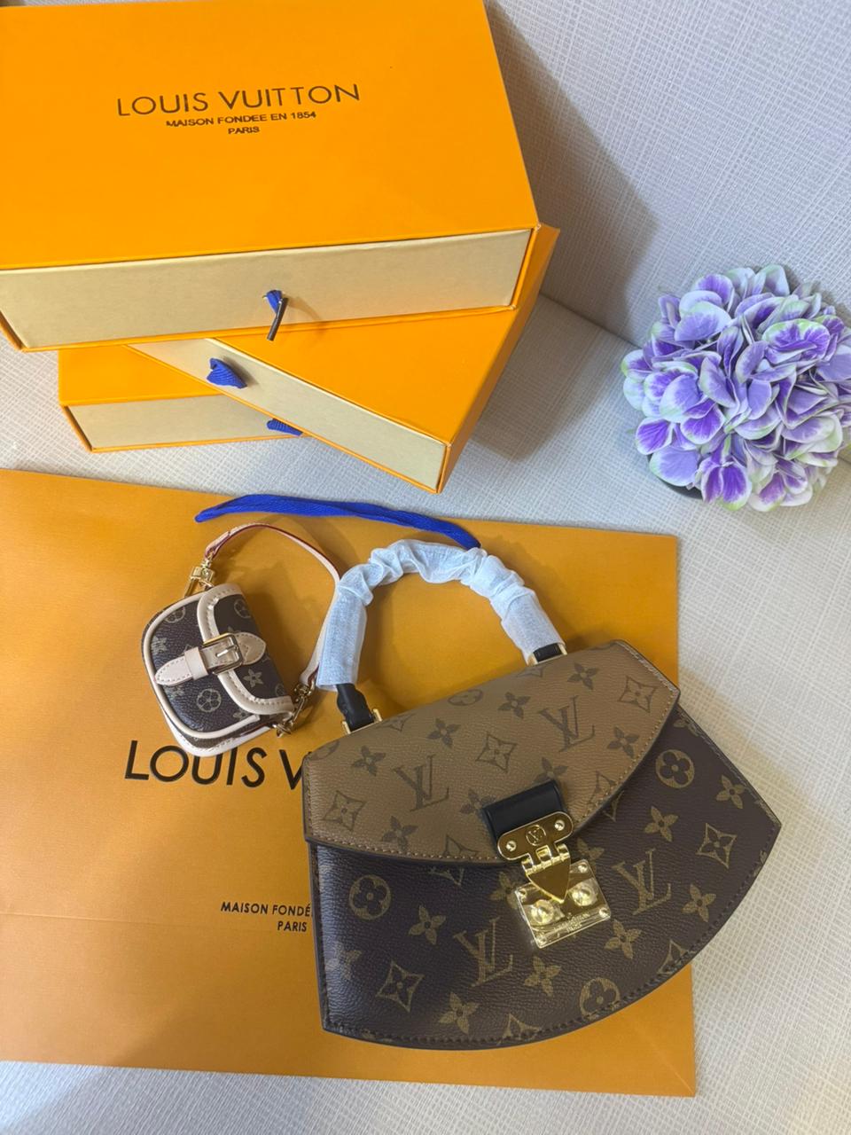 Louis Vuitton Monogram Reverse Georges MM Top Handle Shoulder Bag