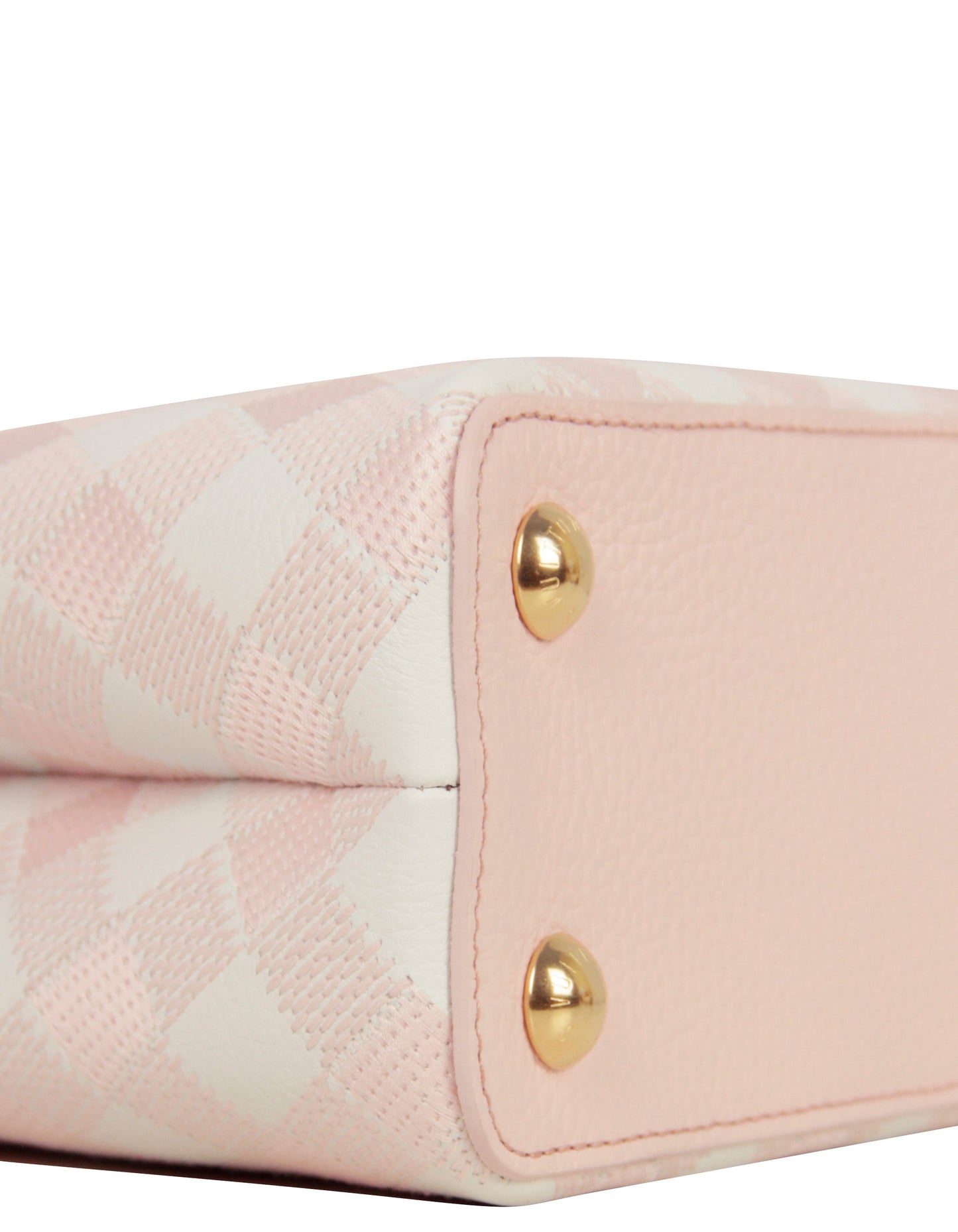 Louis Vuitton Light Pink Taurillon Embroidered Vichy Capucines BB Bag