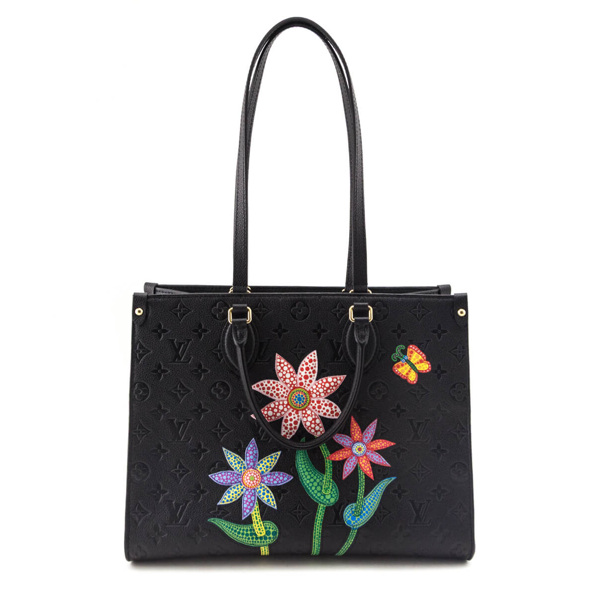 Louis Vuitton x Yayoi Kusama Black Monogram Empreinte Flowers OnTheGo MM