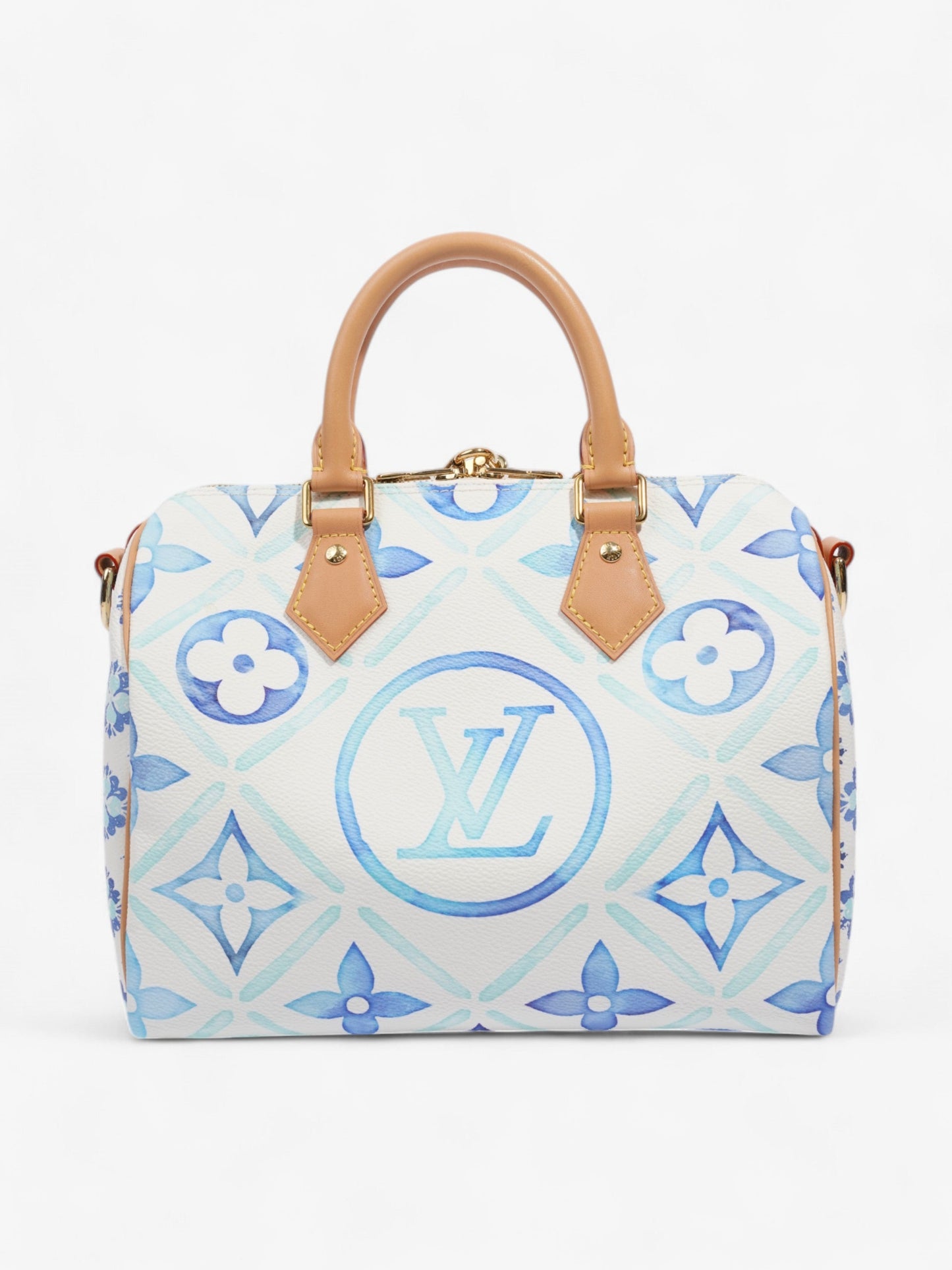 Louis Vuitton LV By The Pool Speedy Bandoulière Lagoon Blue / White Coated Canvas 25