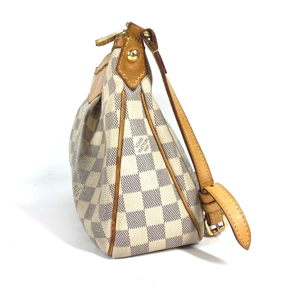 LOUIS VUITTON Shoulder Bag N41113 Damier Azur Canvas white Damier Azur Siracusa PM Women