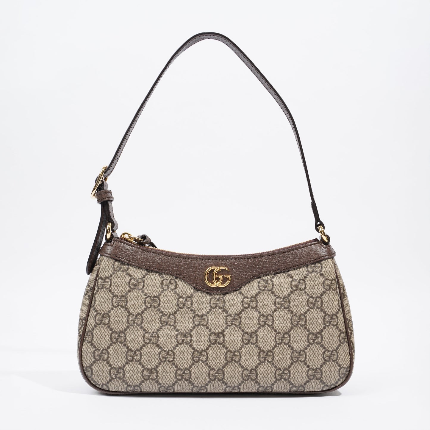Gucci Ophidia Small Beige And Ebony GG Supreme Coated Canvas