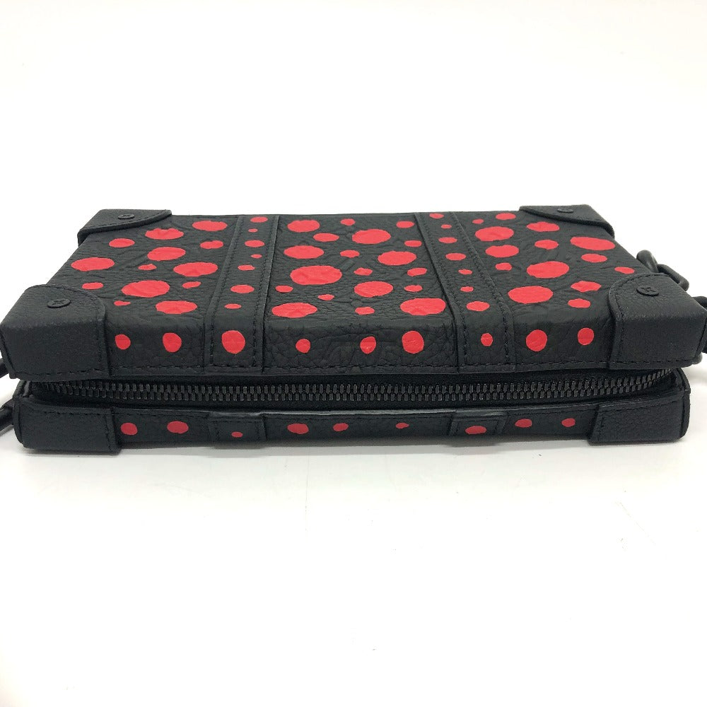 LOUIS VUITTON Shoulder Bag M81905 Taurillon Clemence Leather black monogram dots Soft trunk wallet