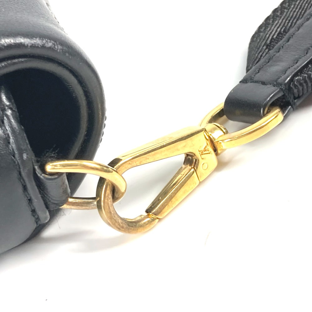 LOUIS VUITTON Shoulder Bag M81398 leather black Monogram Bubblegram wallet on strap