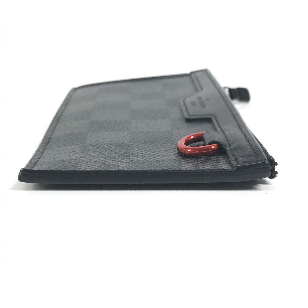 LOUIS VUITTON Coin case N60354 Damier Grafitto Canvas black Damier Grafitte Utility coin card holder mens