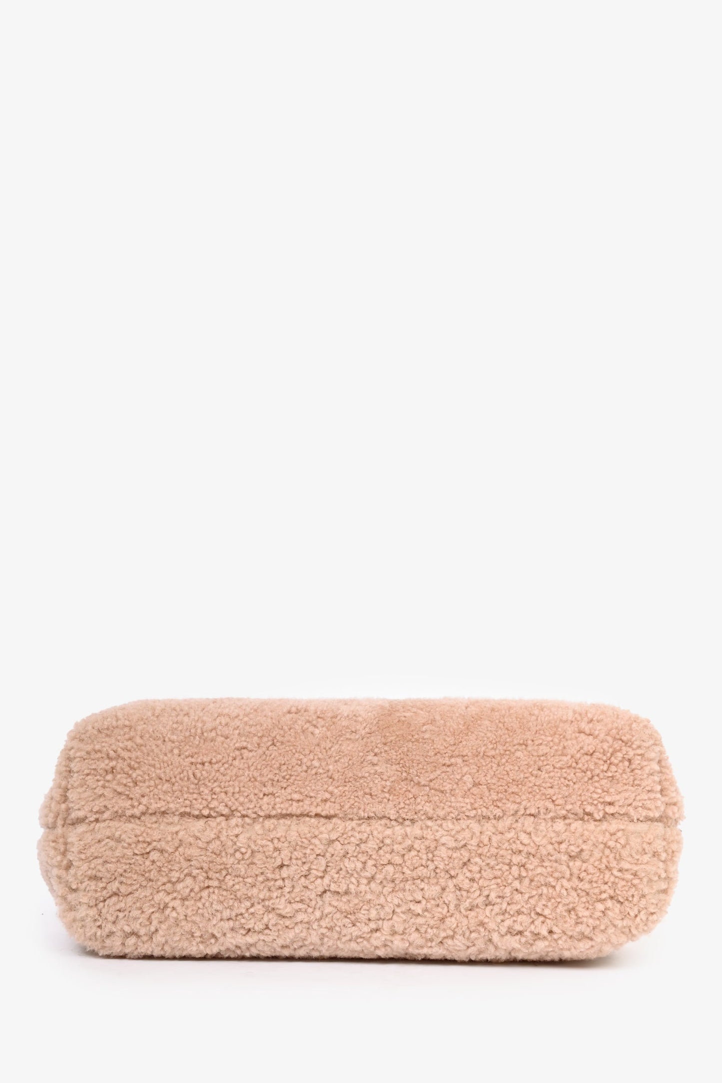 Fendi Pink Shearling Small First Clutch With Strap