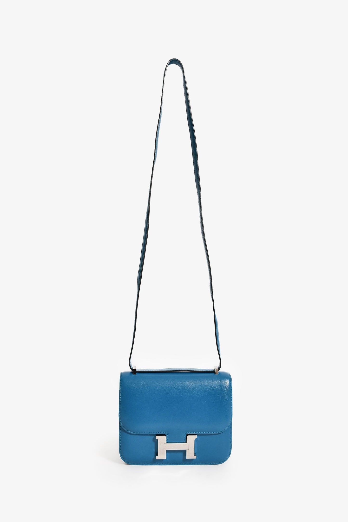 Hermes 2017 Bleu Izmir Tadelakt Leather Constance 18