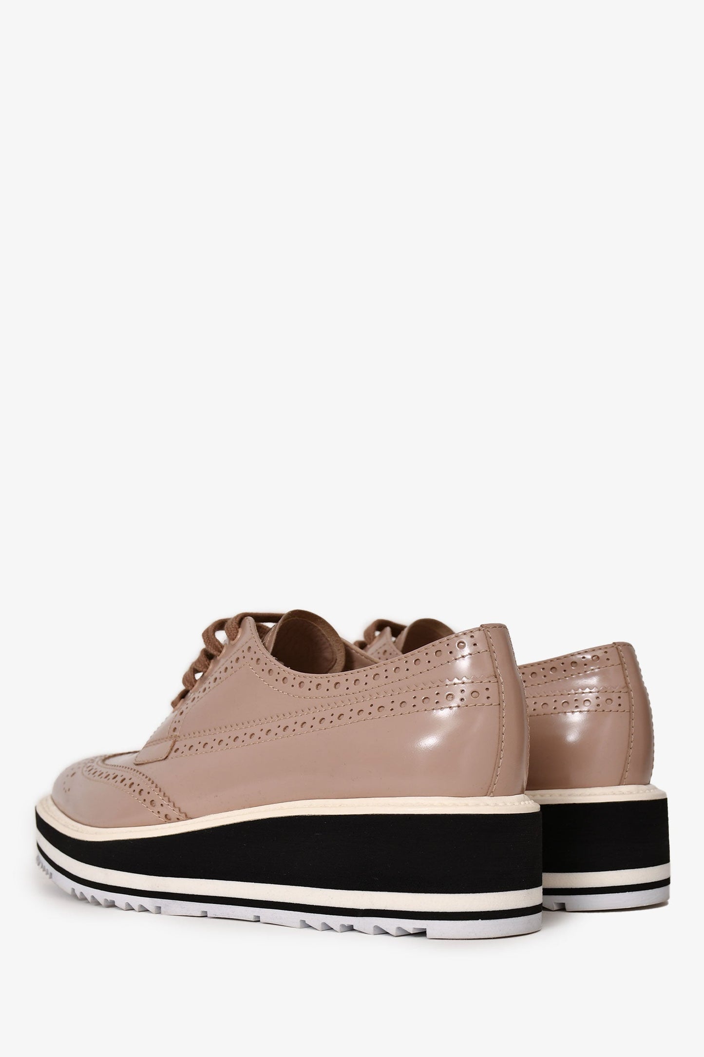 Prada Light Purple Leather Platform Oxfords Size 38.5