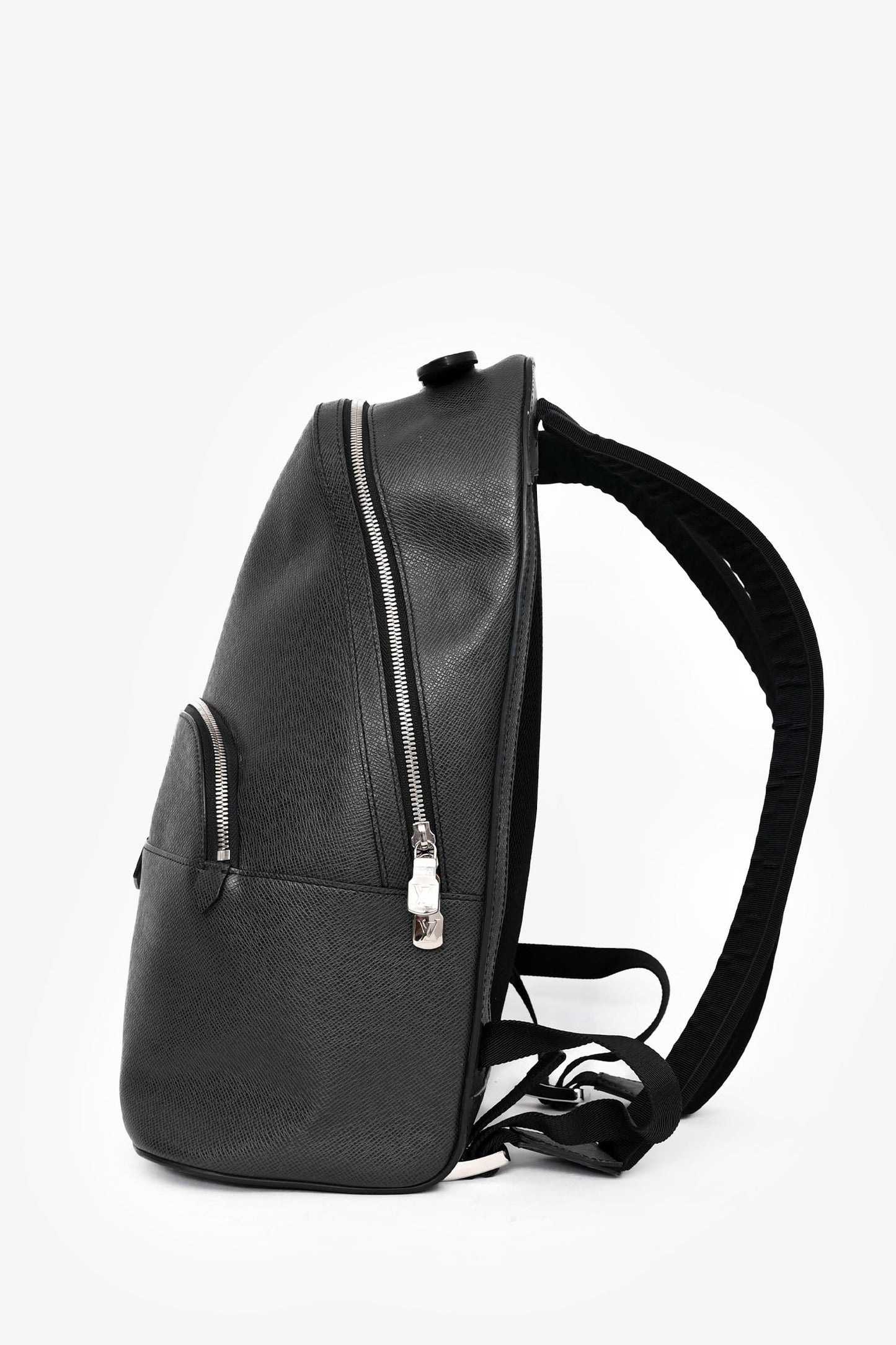 Louis Vuitton 2017 Grey/Blue Leather Taiga Anton Backpack