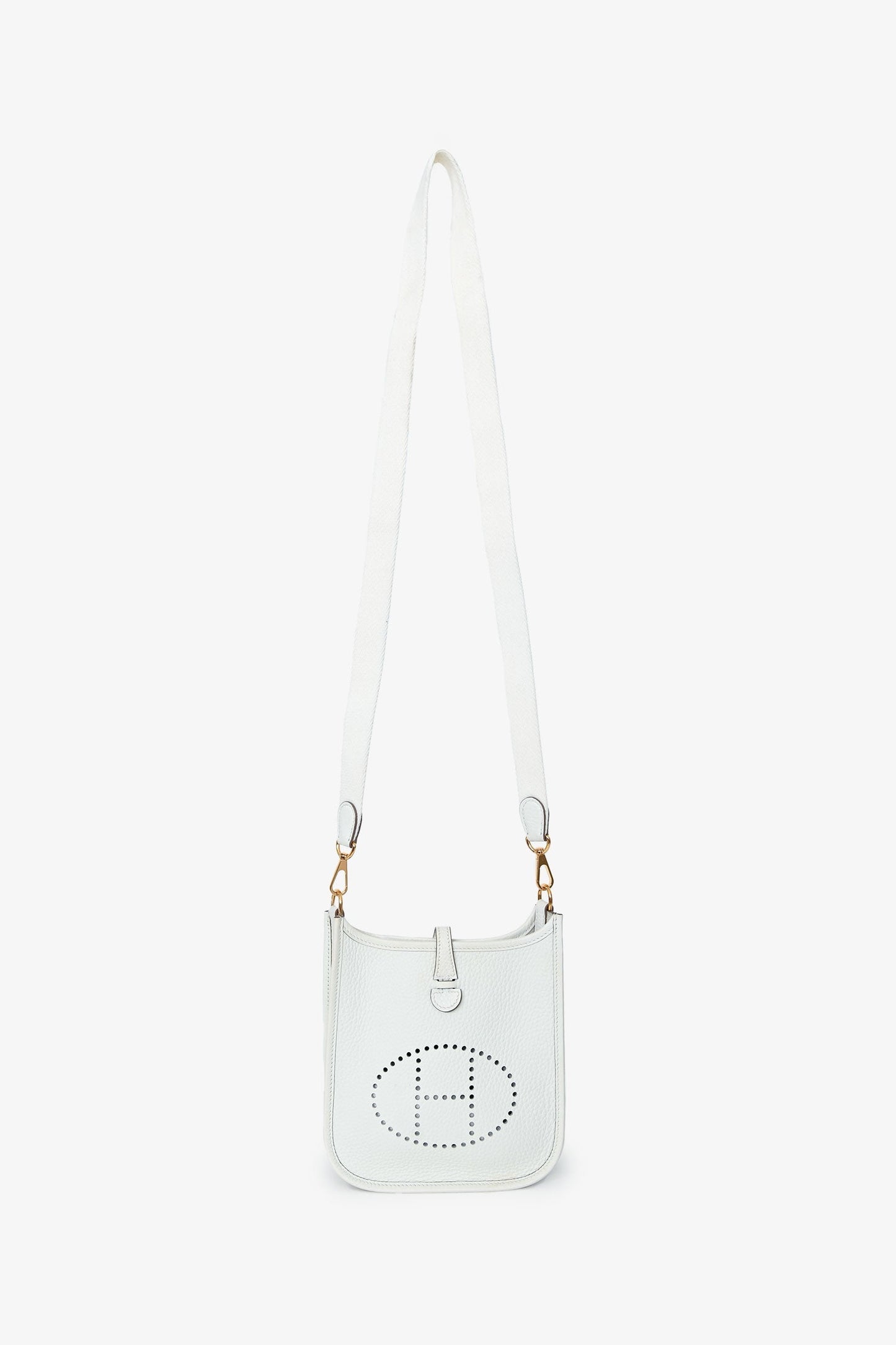 Hermès 2024 Blanc Clemence Leather Evelyne TPM