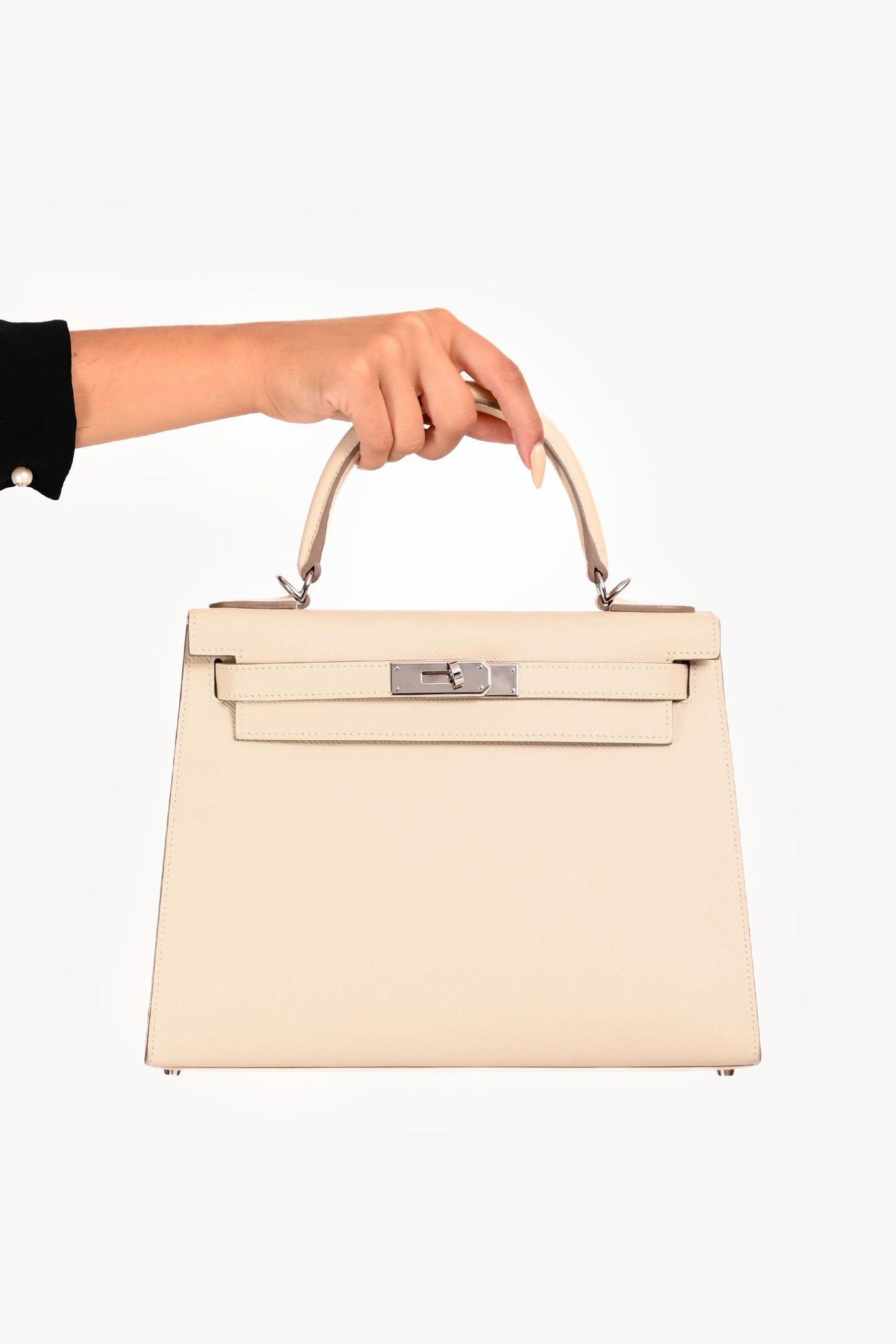 Hermès 2021 Chalk White Epsom Leather Kelly Sellier 28