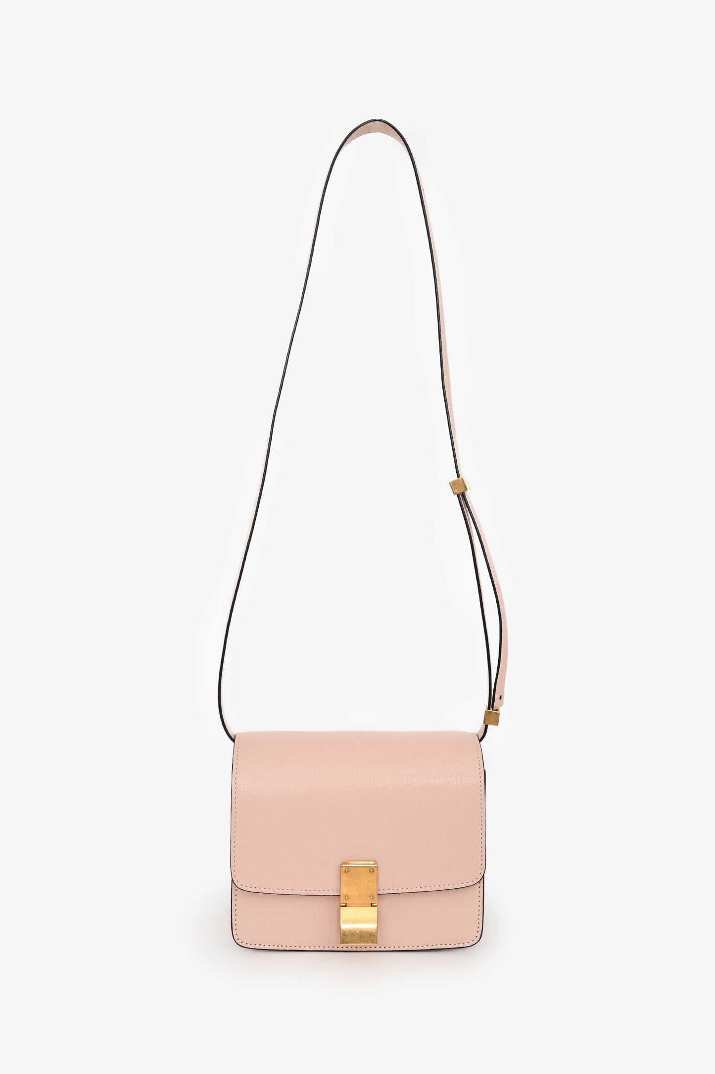 Celine 2016 Pink Leather Small Box Crossbody