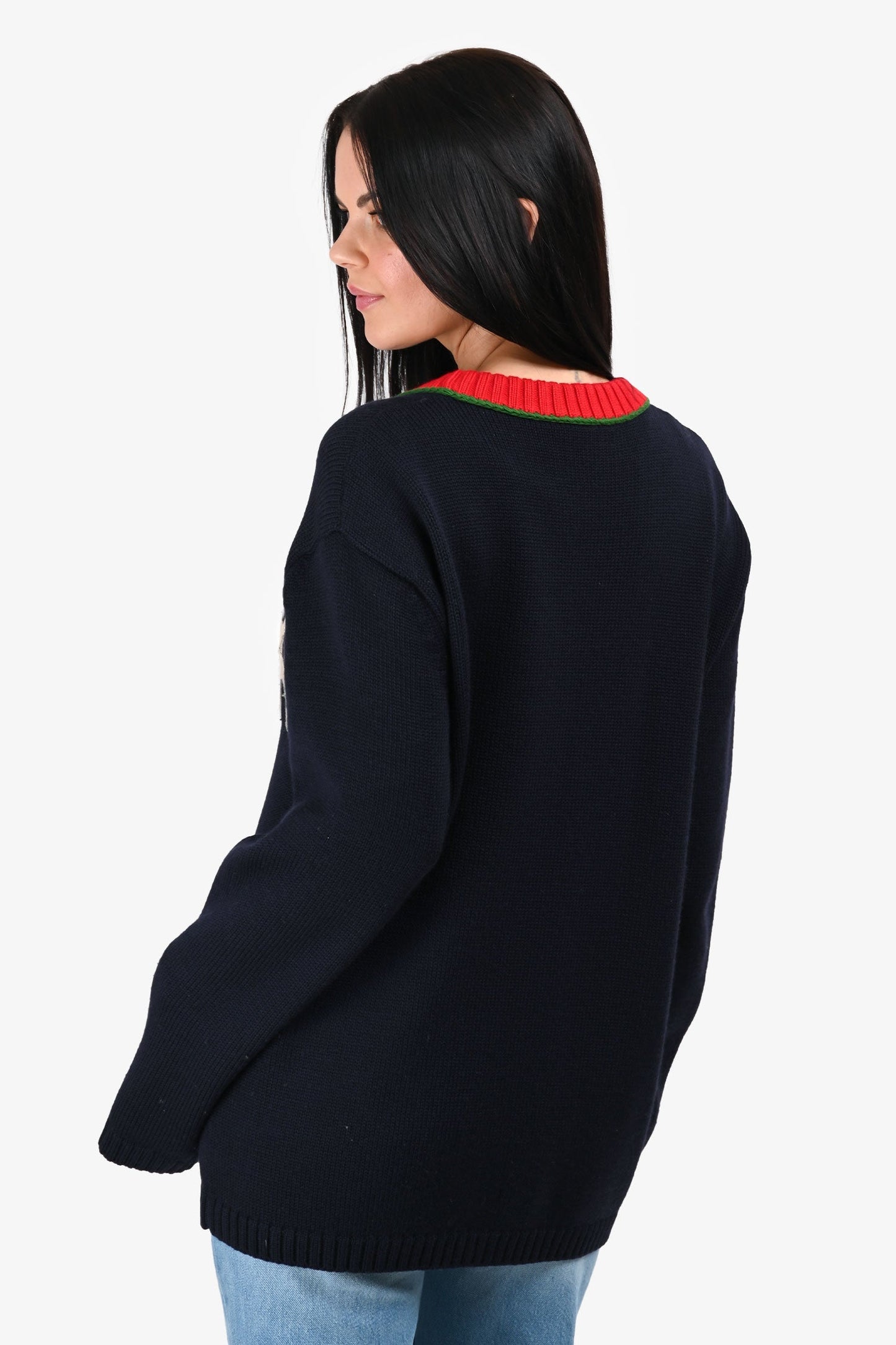 Gucci x MLB Navy Wool 'NY Yankees' Cardigan Size M