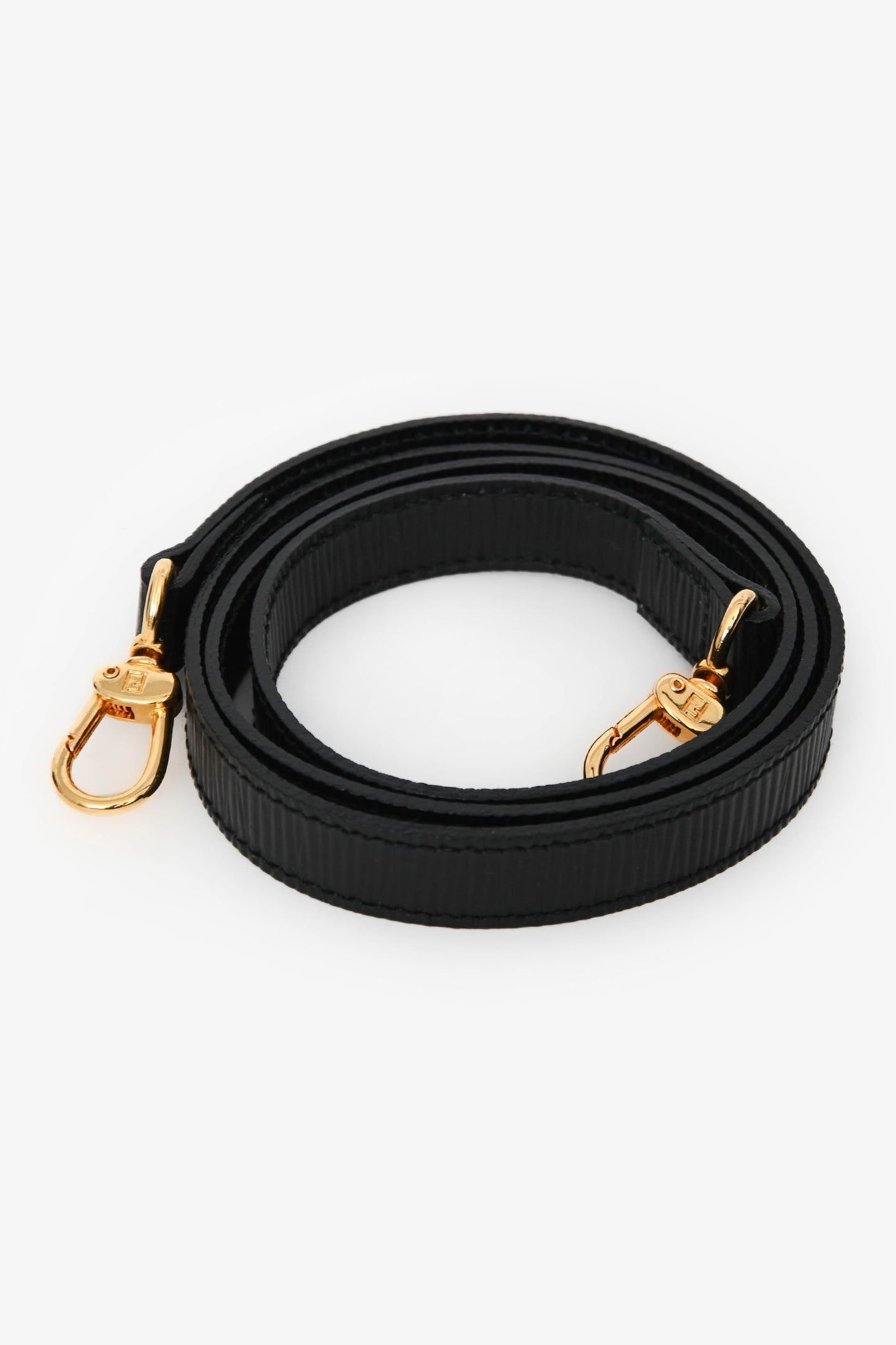 Fendi Black Epi Leather 'FF' bag with Strap