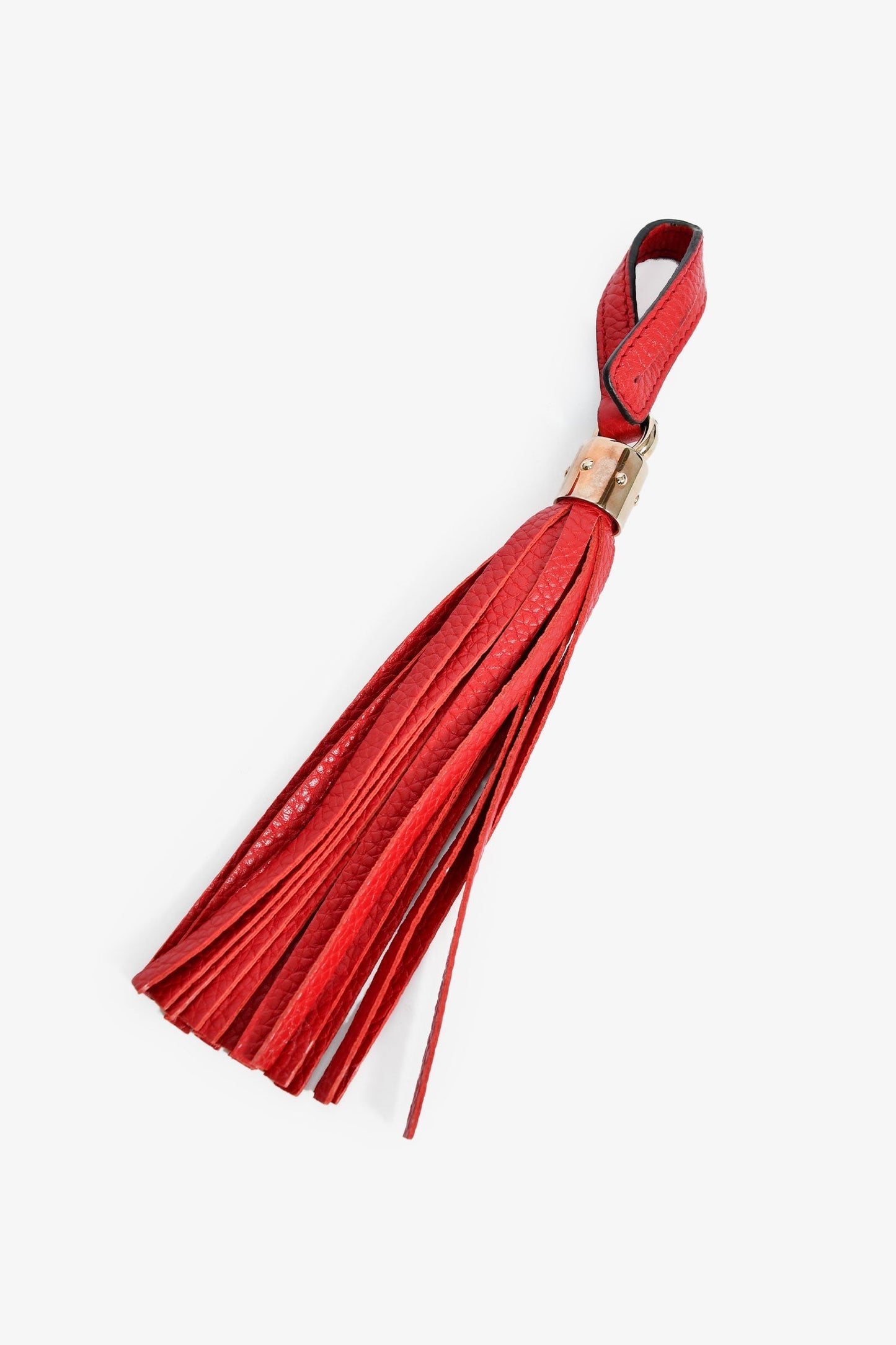 Gucci Red Grained Leather Soho Chained Shoulder Bag