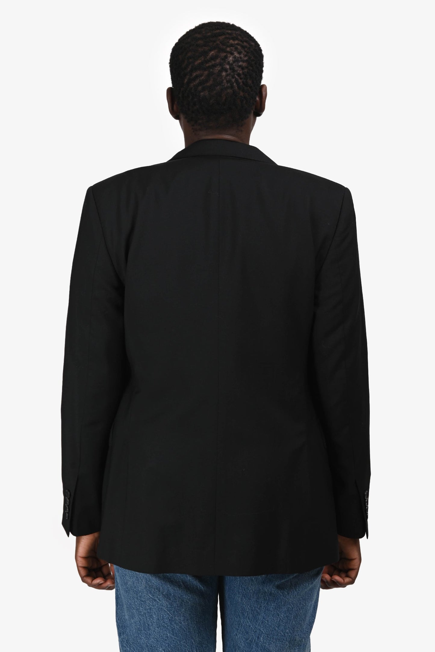 Burberry Black Wool Single Breasted Blazer Size 46S